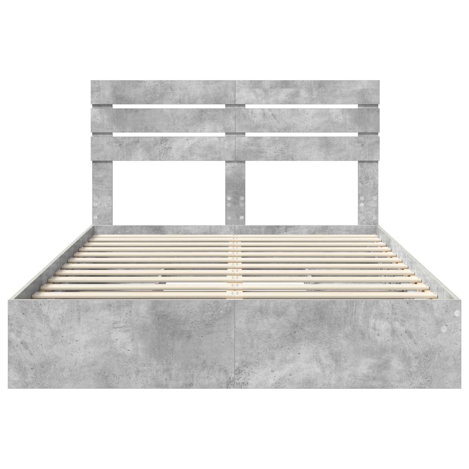 vidaXL Łóżko z miejscem do przechowywania Betonowy szary 150 x 200 cm