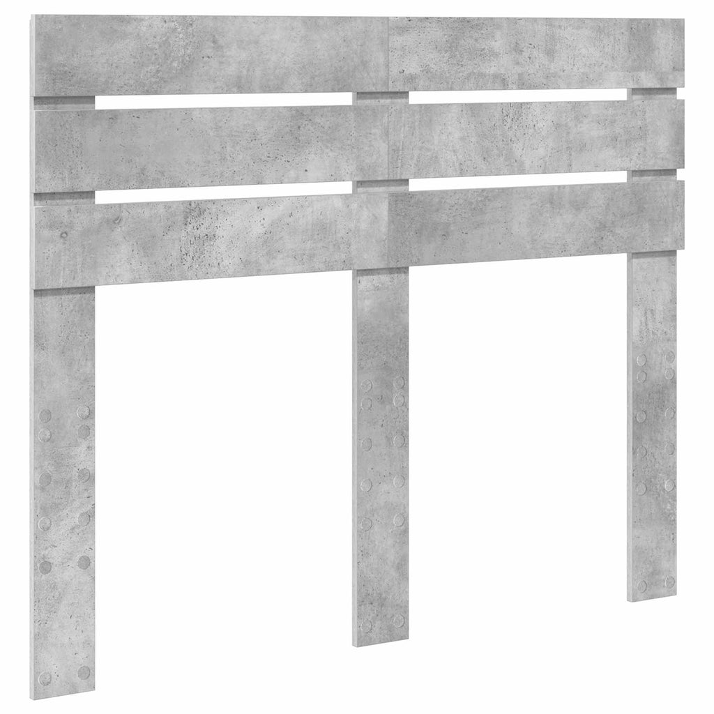 vidaXL Łóżko z miejscem do przechowywania Betonowy szary 135 x 190 cm
