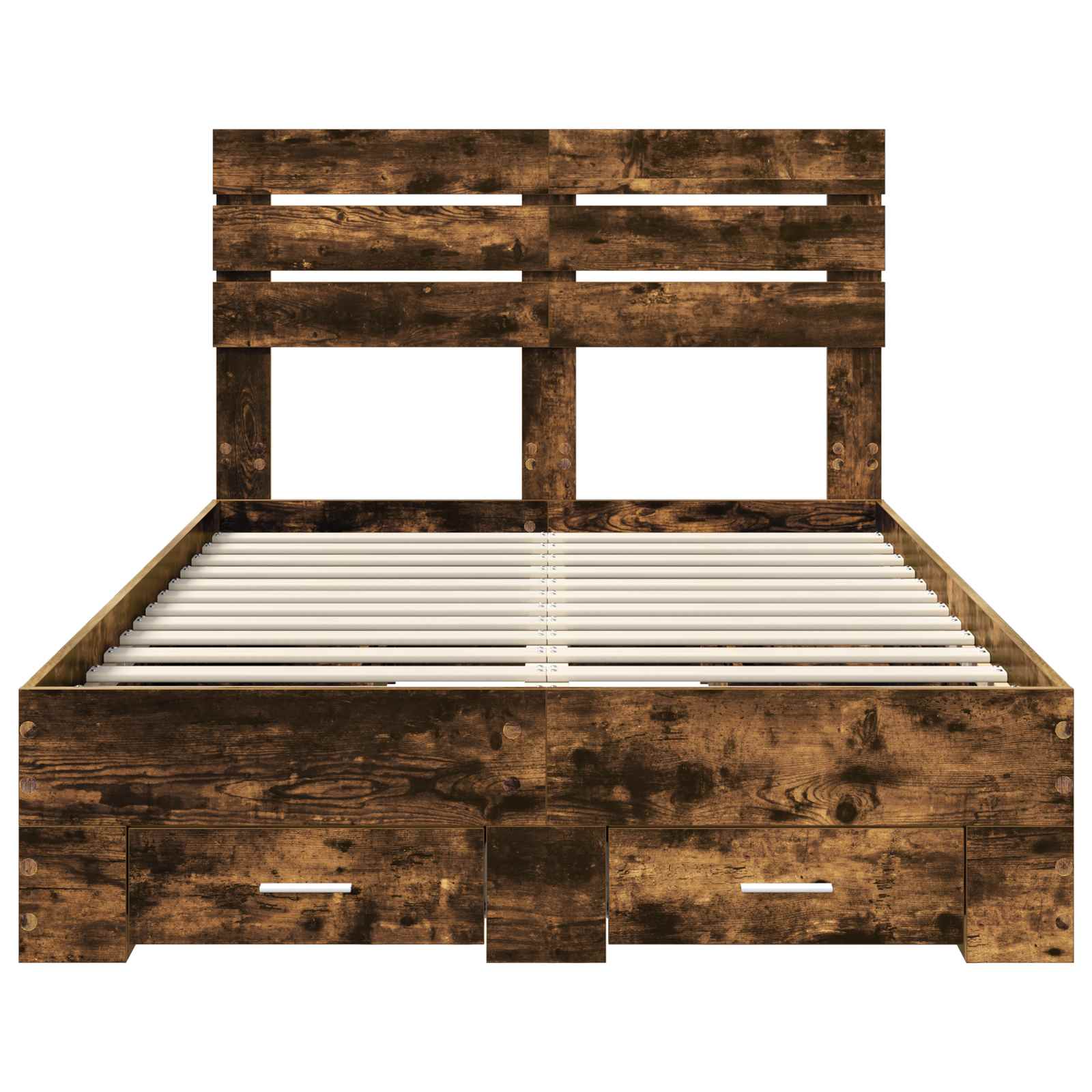 vidaXL Ramka łóżka Dąb wędzony 120 x 190 cm Materiał drewnopochodny