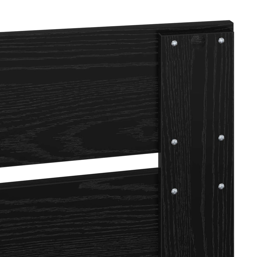 vidaXL Ramka łóżka Czarny Dąb 90 x 200 cm Materiał drewnopochodny