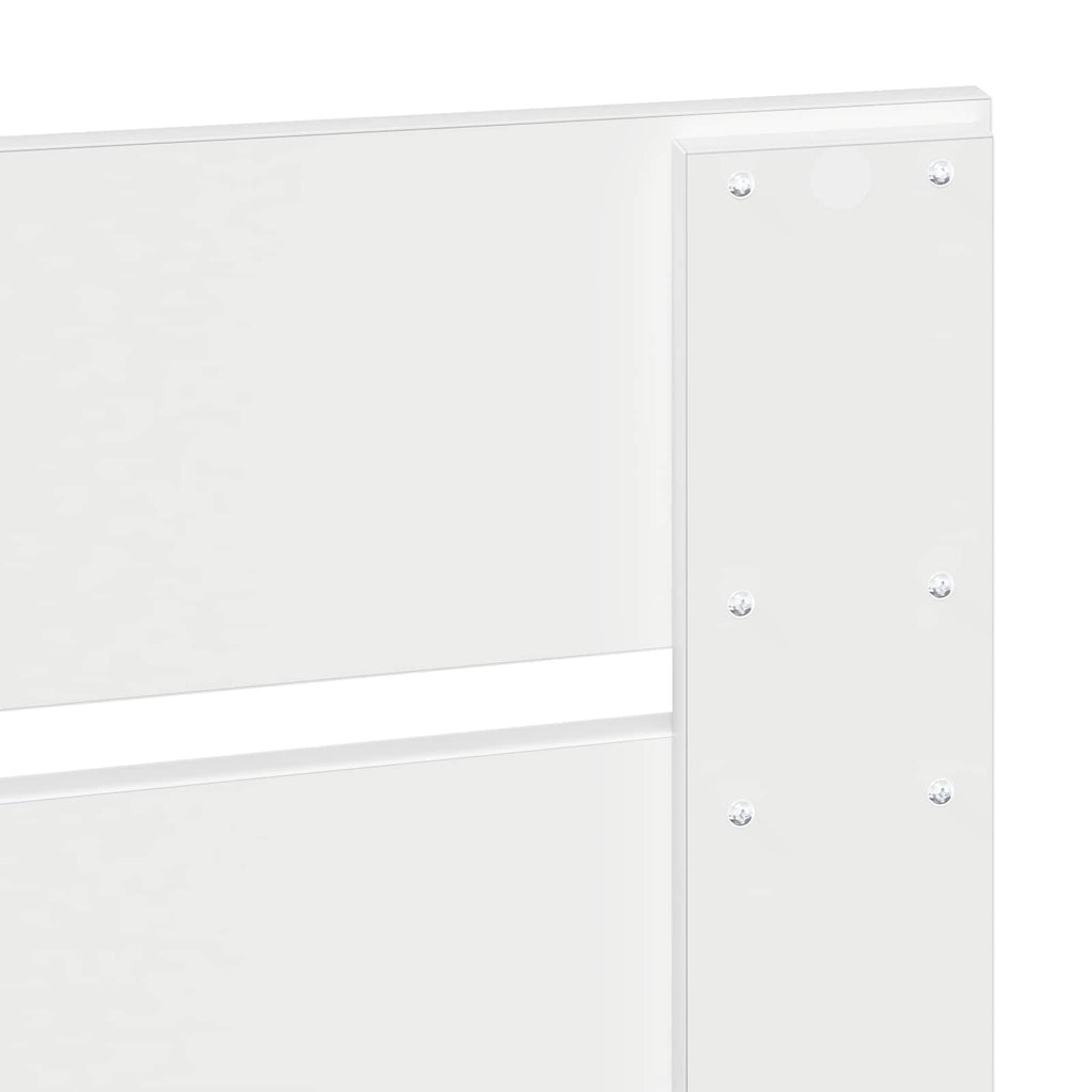 vidaXL Ramka łóżka Z zagłówkiem Biały 180 x 200 cm Lite drewno sosnowe