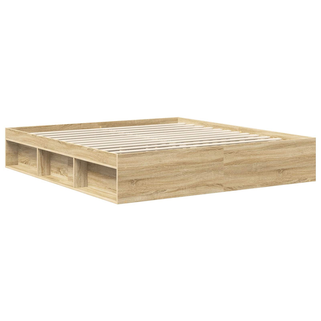 vidaXL Ramka łóżka Sonoma 180 x 200 cm Lite drewno sosnowe