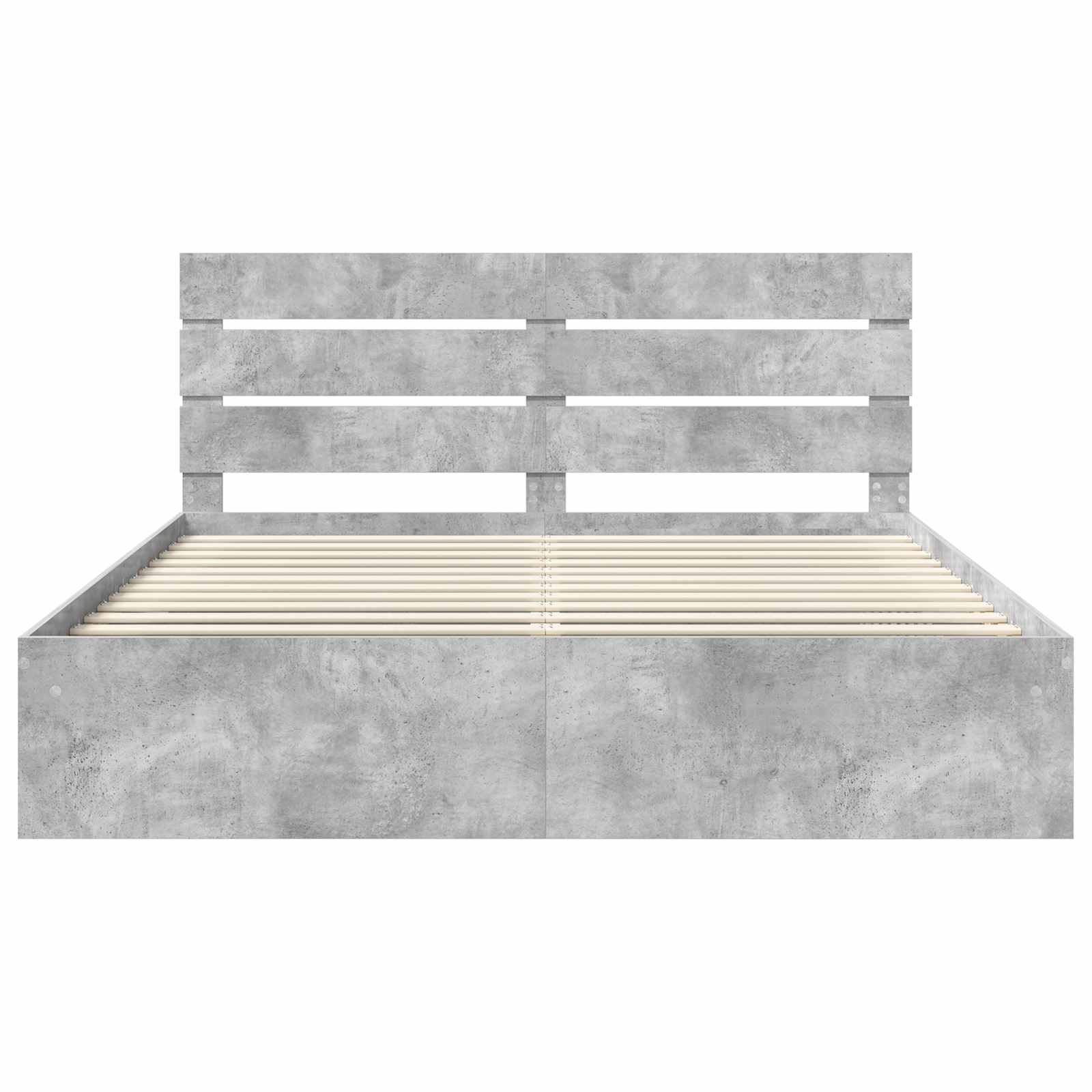 vidaXL Ramka łóżka Betonowy 180 x 200 cm Lite drewno sosnowe