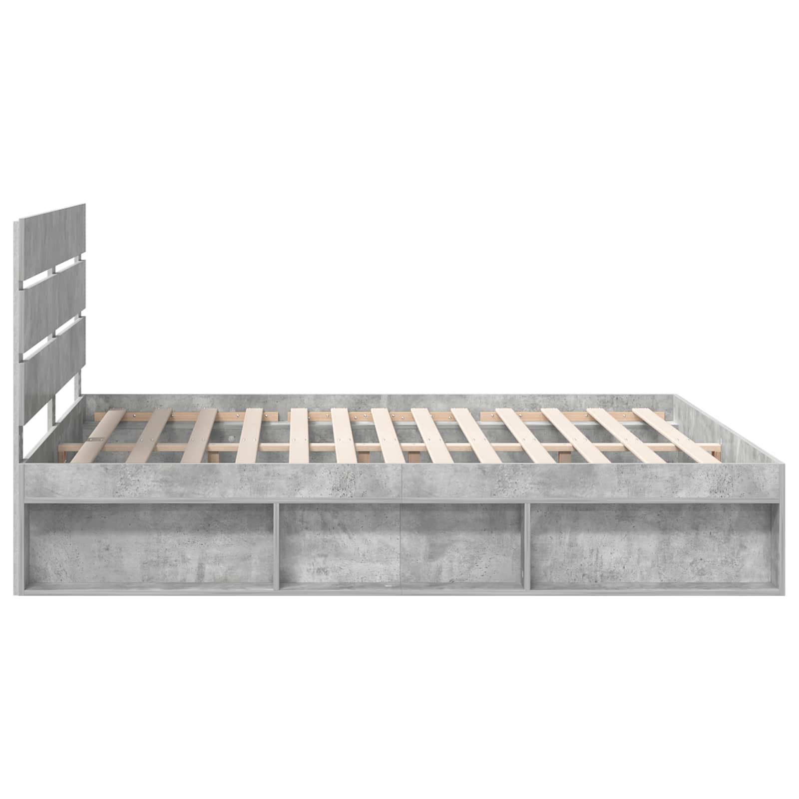vidaXL Ramka łóżka Betonowy 180 x 200 cm Lite drewno sosnowe