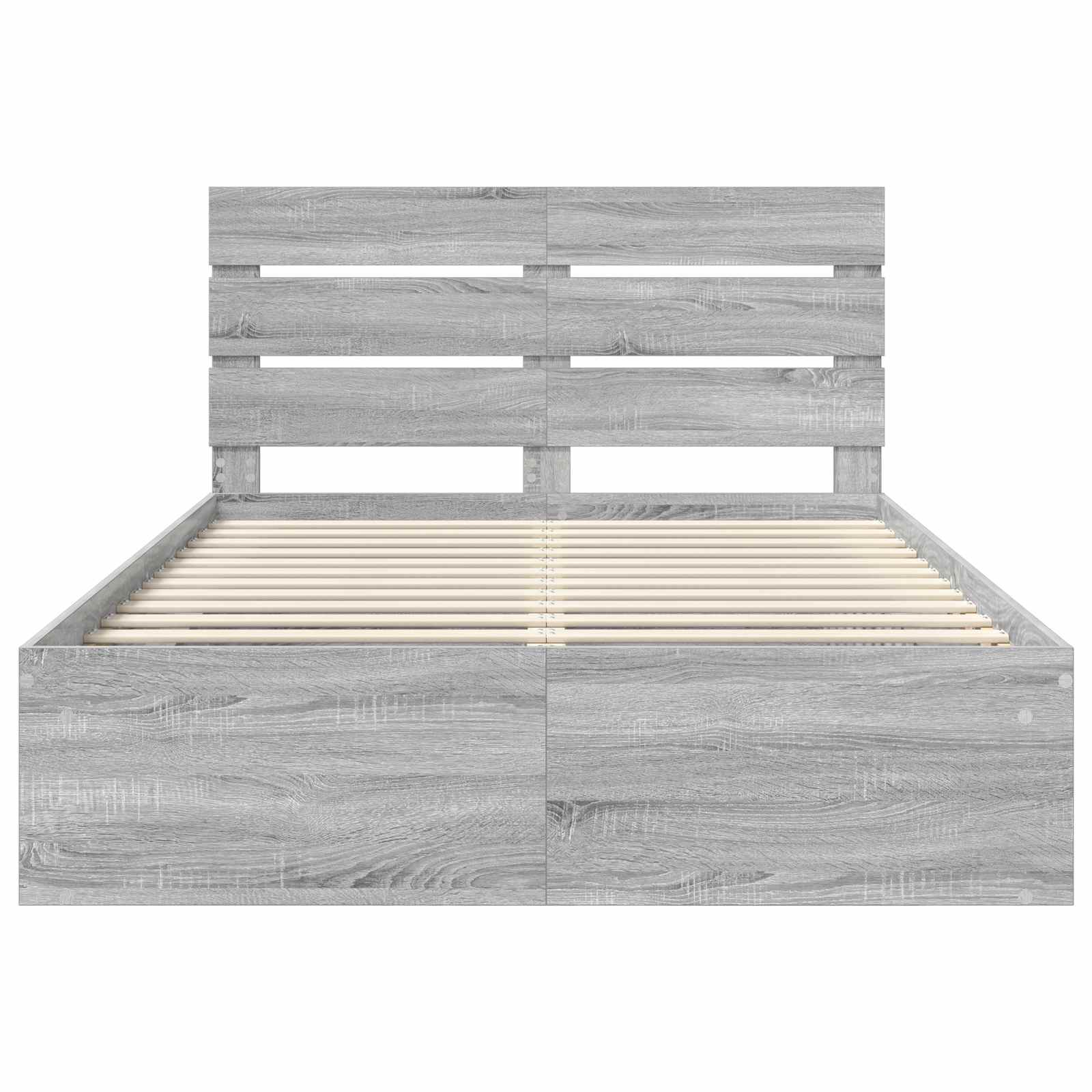 vidaXL Ramka łóżka Szary Sonoma 160 x 200 cm Lite drewno sosnowe