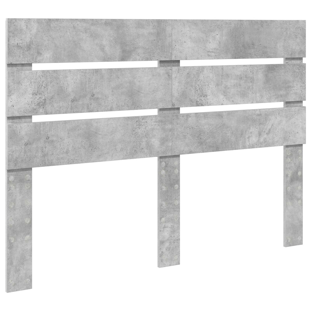 vidaXL Ramka łóżka Szary beton 150 x 200 cm Lite drewno sosnowe