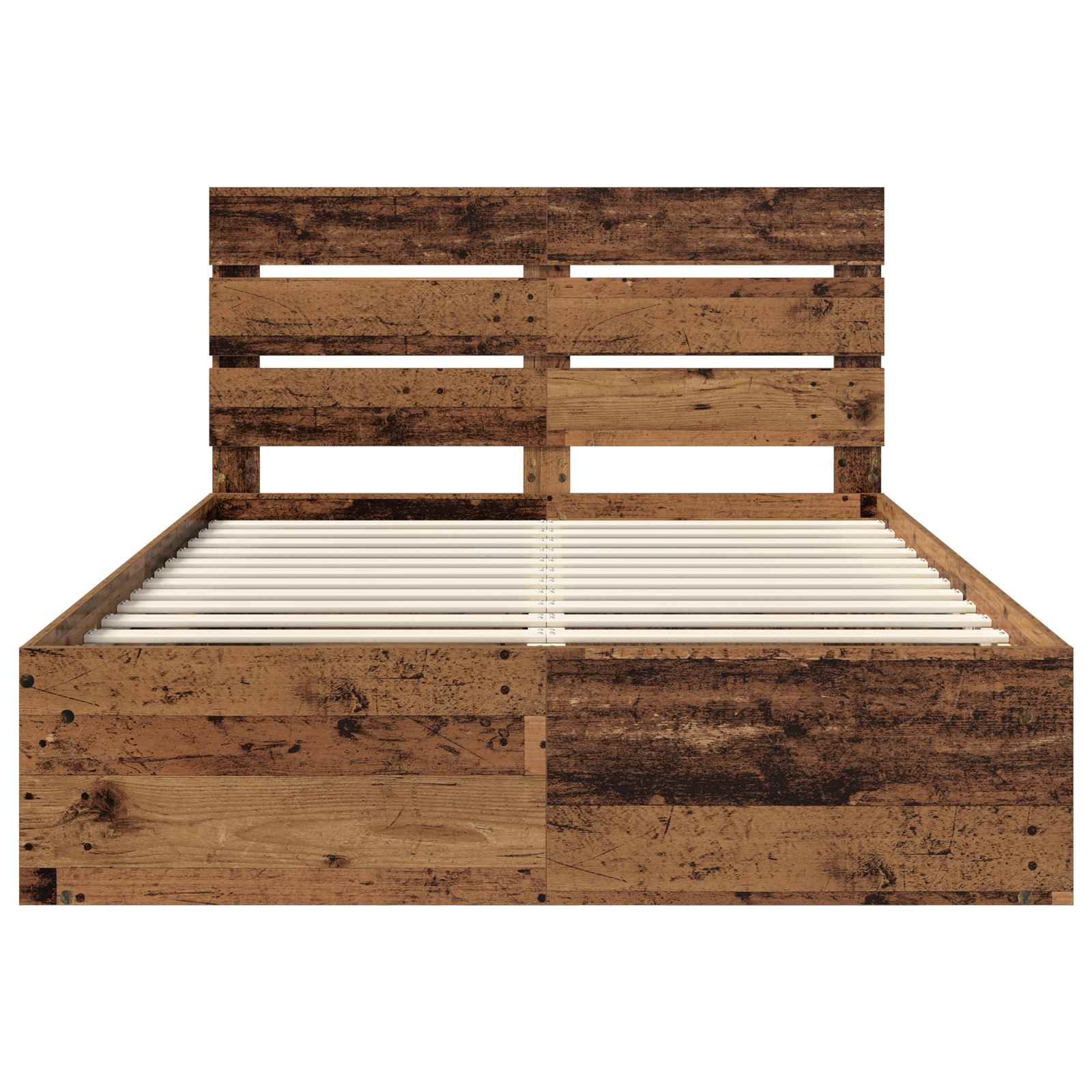 vidaXL Ramka łóżka Stare drewno 150 x 200 cm Lite drewno sosnowe