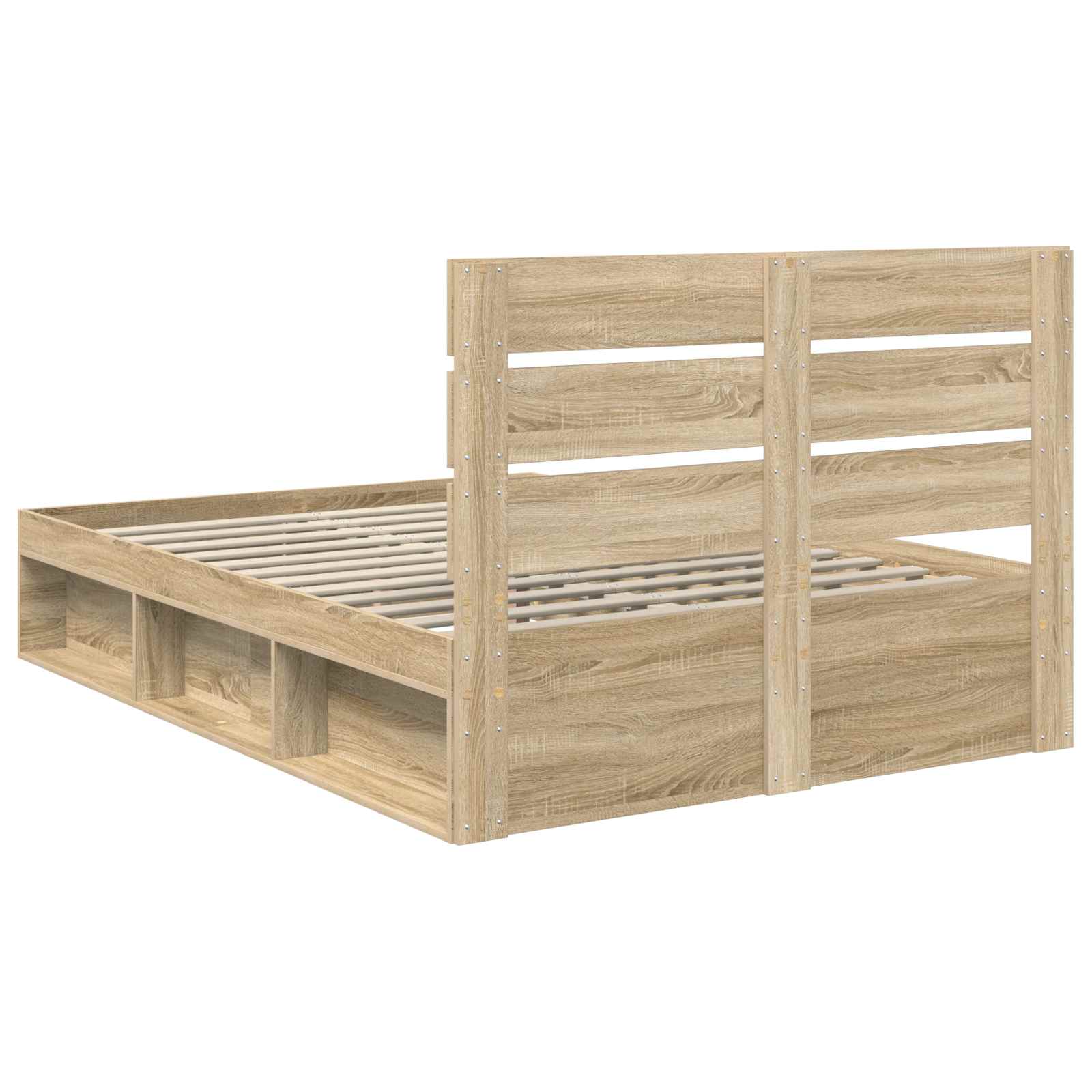 vidaXL Ramka łóżka Sonoma 140 x 190 cm Lite drewno sosnowe