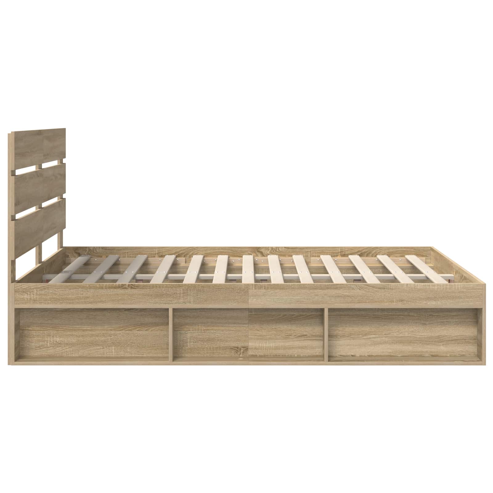 vidaXL Ramka łóżka Sonoma 140 x 190 cm Lite drewno sosnowe