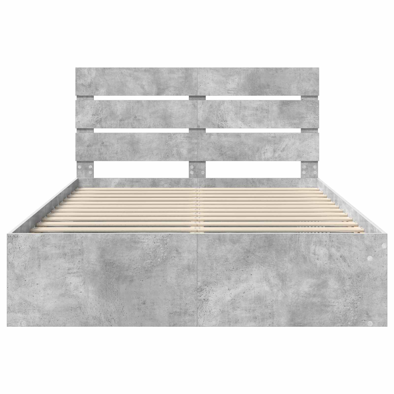 vidaXL Ramka łóżka Betonowy 140 x 190 cm Lite drewno sosnowe