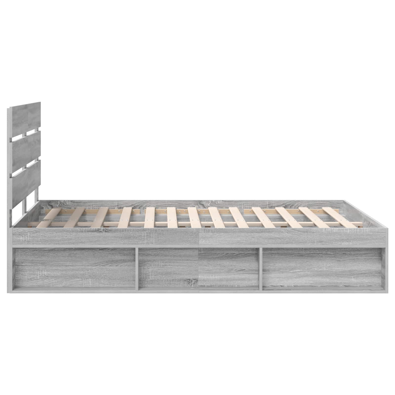 vidaXL Ramka łóżka Szary Sonoma 140 x 190 cm Lite drewno sosnowe