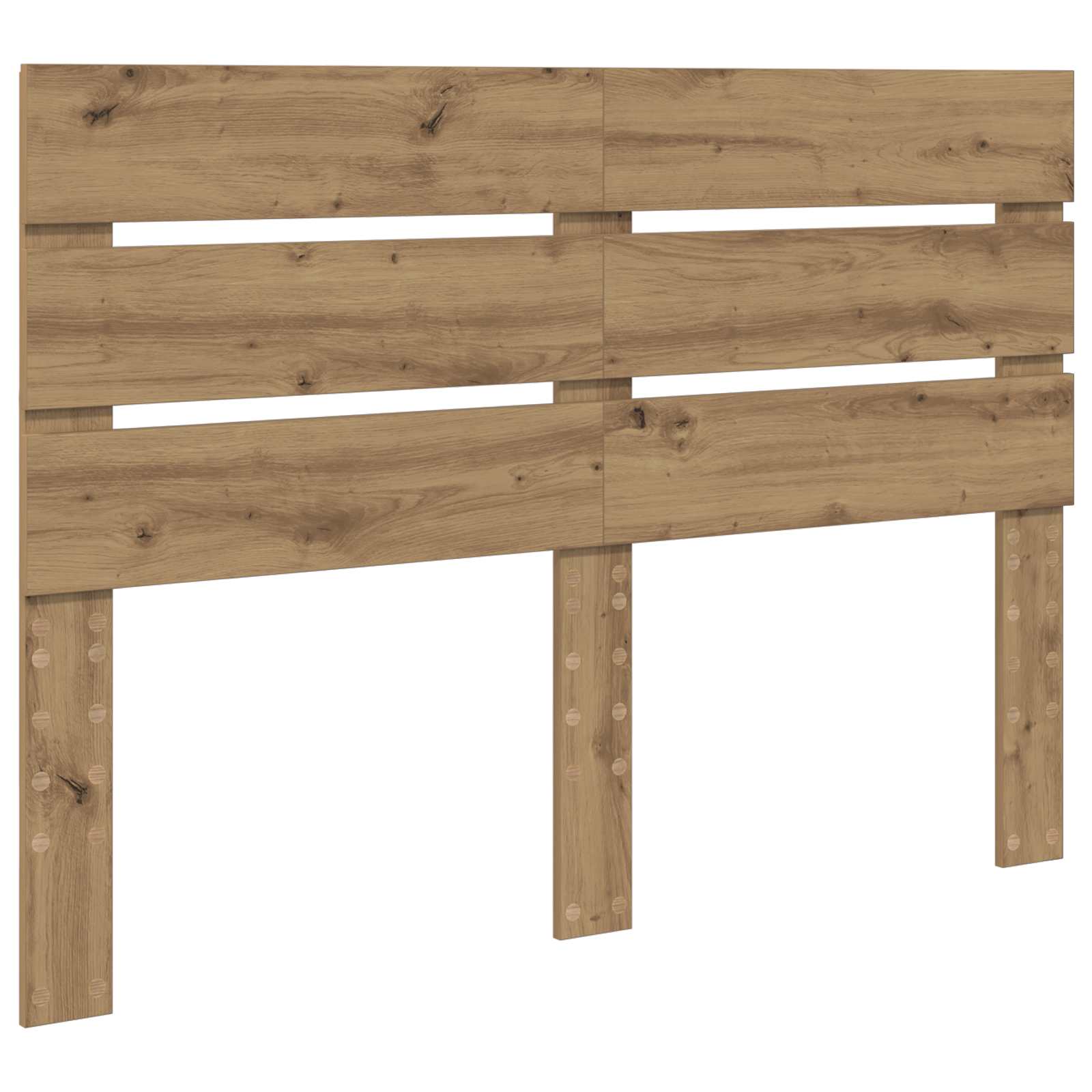 vidaXL Ramka łóżka Dąb rzemieślniczy 140 x 190 cm Lite drewno sosnowe