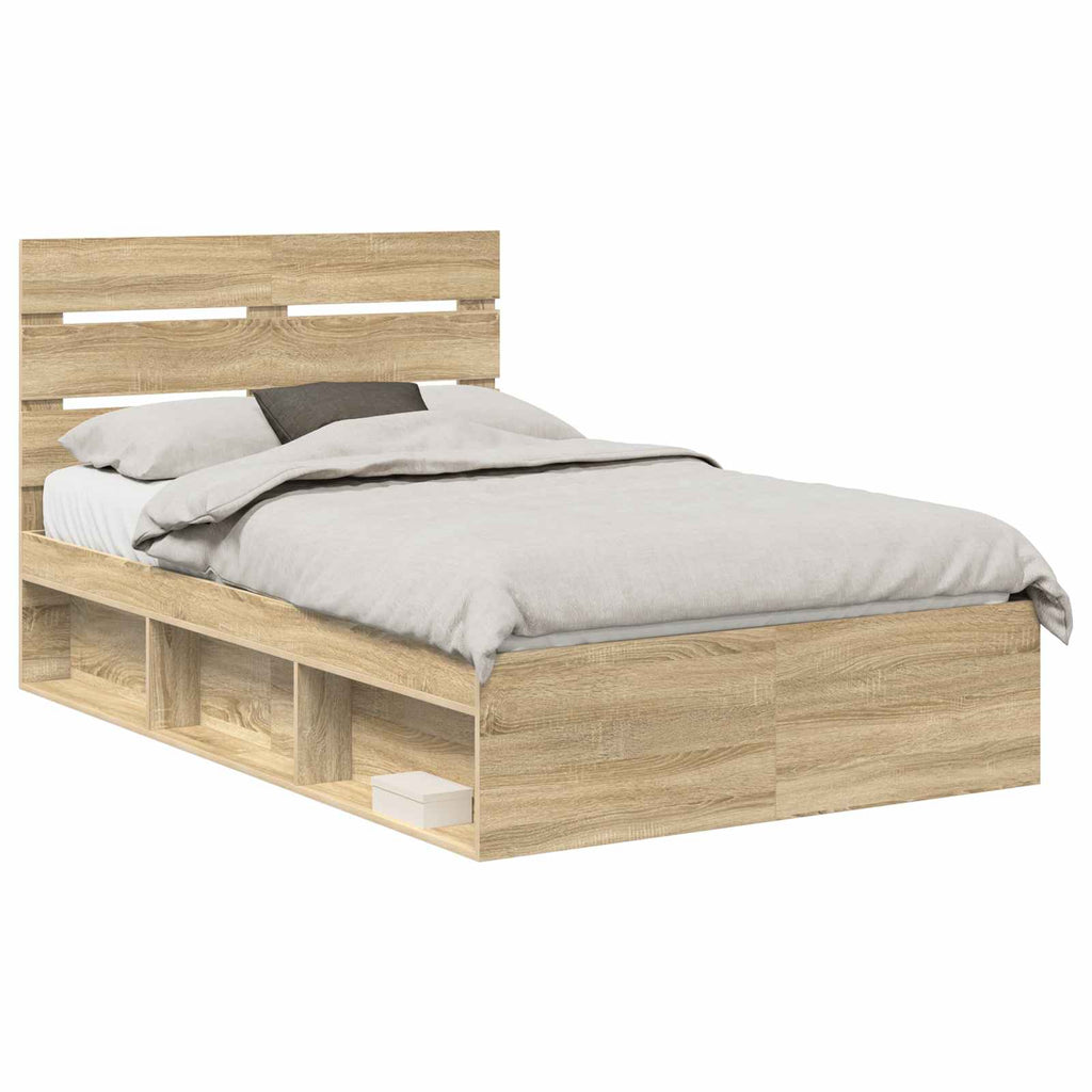 vidaXL Ramka łóżka Sonoma 120 x 190 cm Lite drewno sosnowe