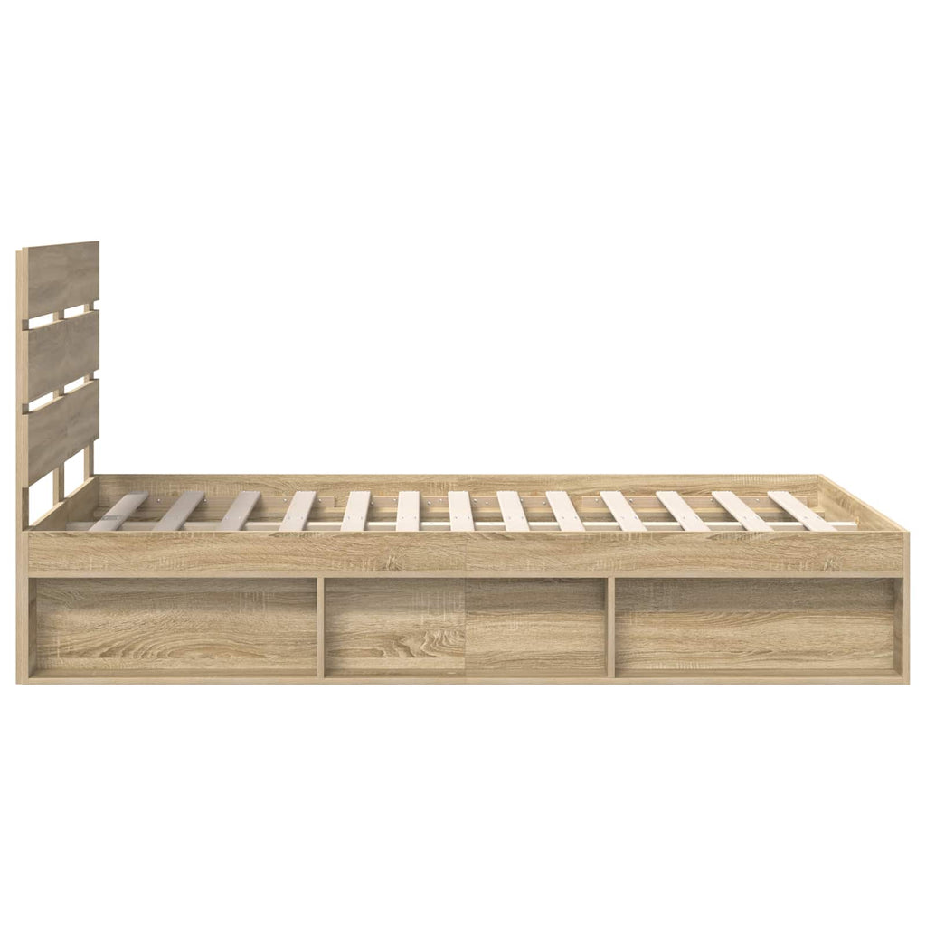 vidaXL Ramka łóżka Sonoma 120 x 190 cm Lite drewno sosnowe