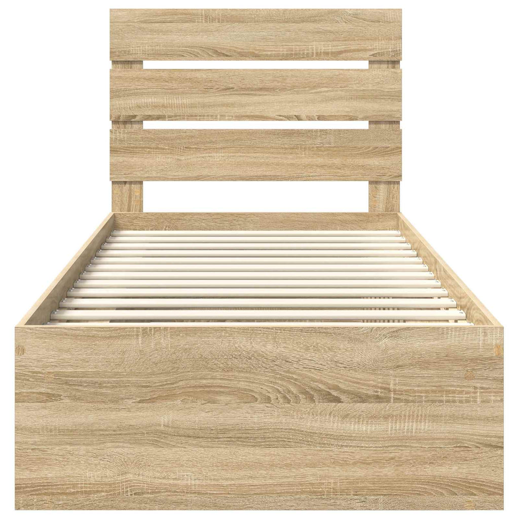 vidaXL Ramka łóżka Sonoma 100 x 200 cm Lite drewno sosnowe
