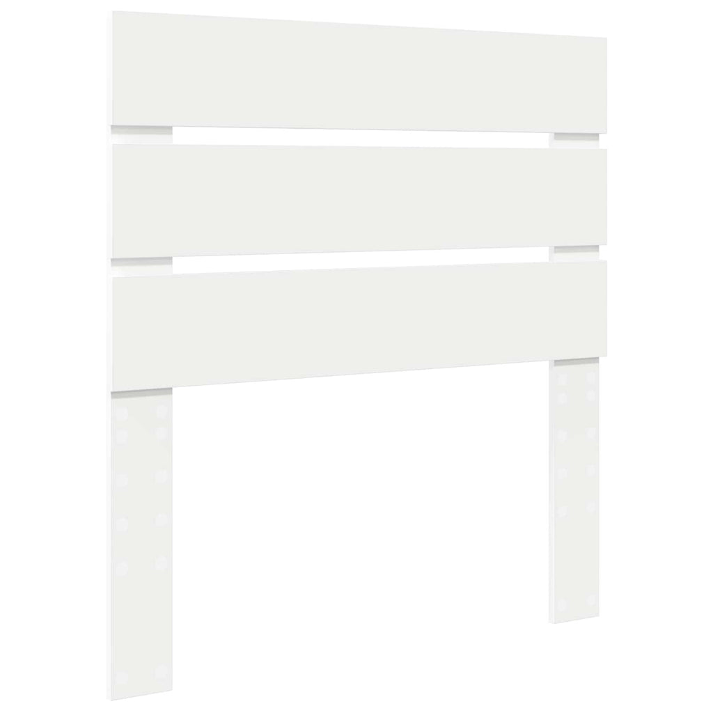 vidaXL Ramka łóżka Z zagłówkiem Biały 90 x 200 cm Lite drewno sosnowe