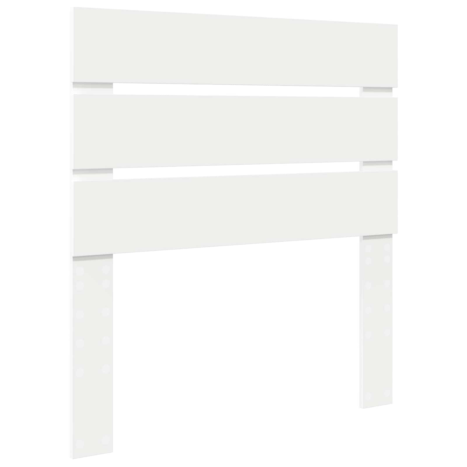 vidaXL Ramka łóżka Z zagłówkiem Biały 90 x 200 cm Lite drewno sosnowe