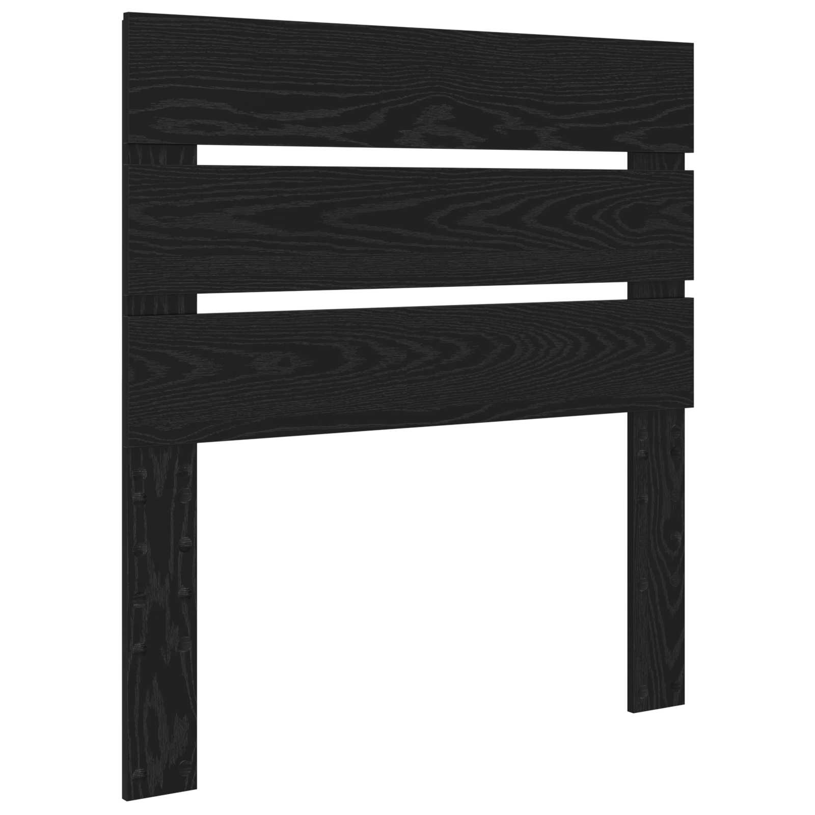 vidaXL Ramka łóżka Z zagłówkiem Czarny 90 x 190 cm Lite drewno sosnowe