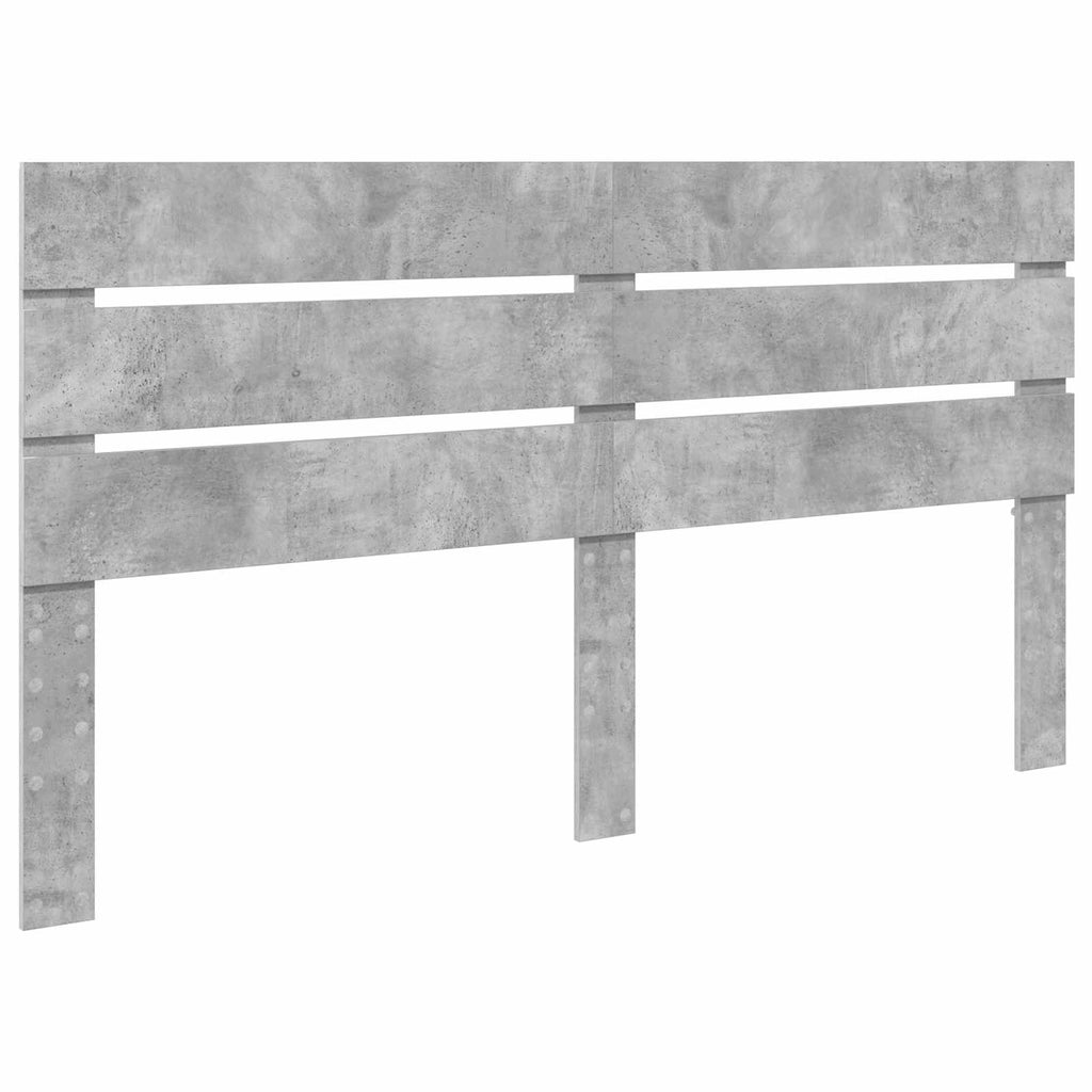 vidaXL Ramka łóżka Betonowy szary 200 x 200 cm Drewno inżynieryjne