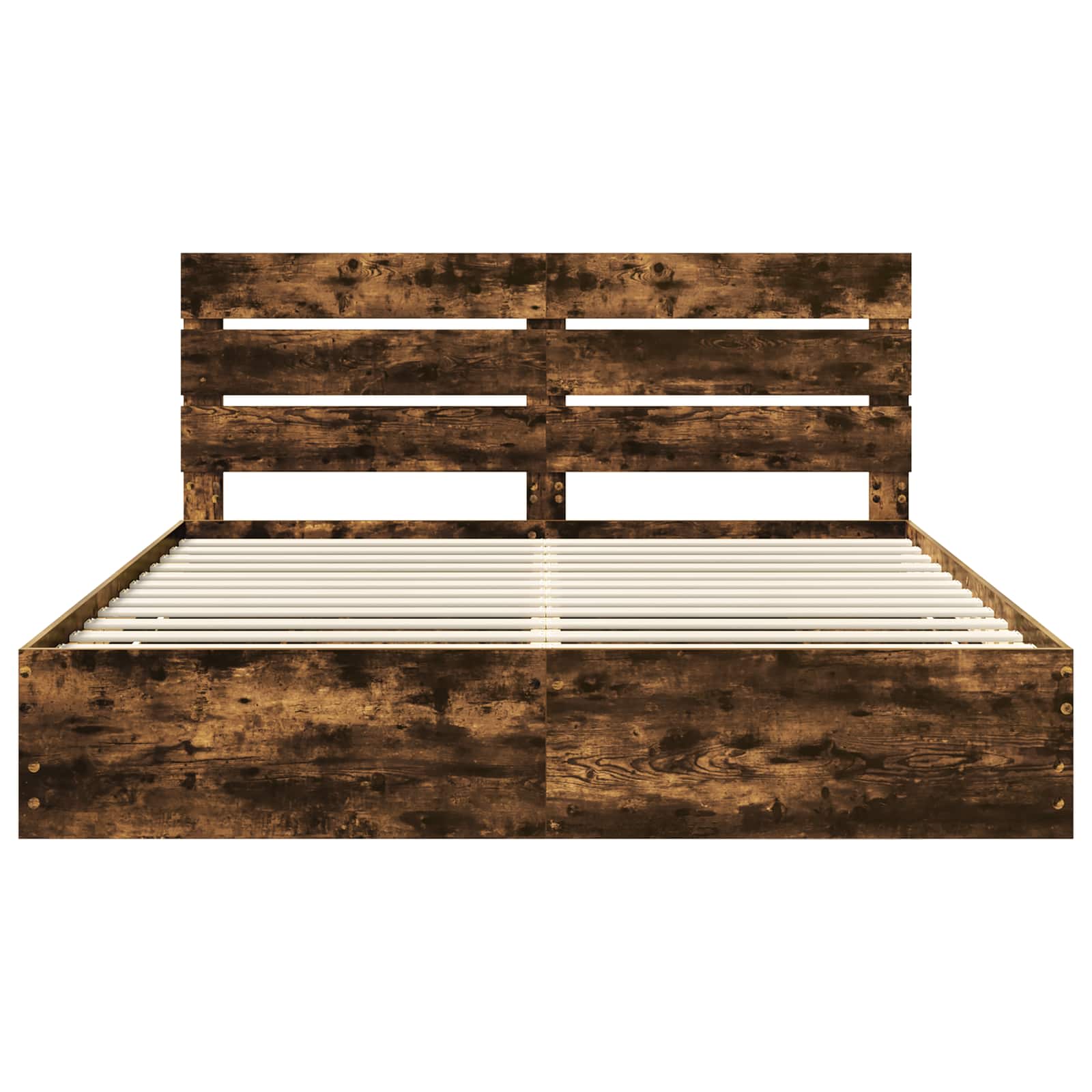vidaXL Ramka łóżka Dąb wędzony 180 x 200 cm Drewno inżynieryjne
