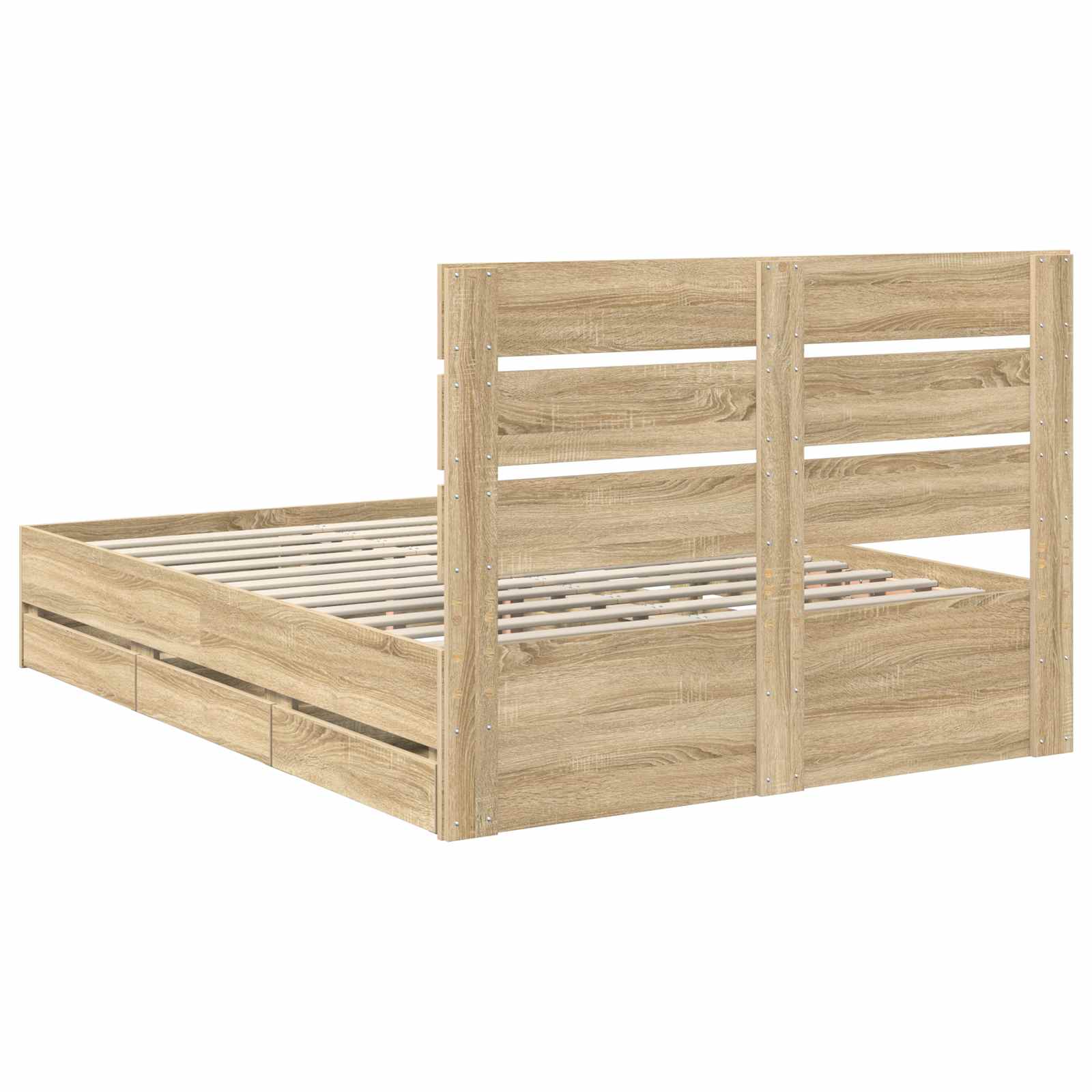 vidaXL Ramka łóżka Dąb Sonoma 150 x 200 cm Drewno inżynieryjne