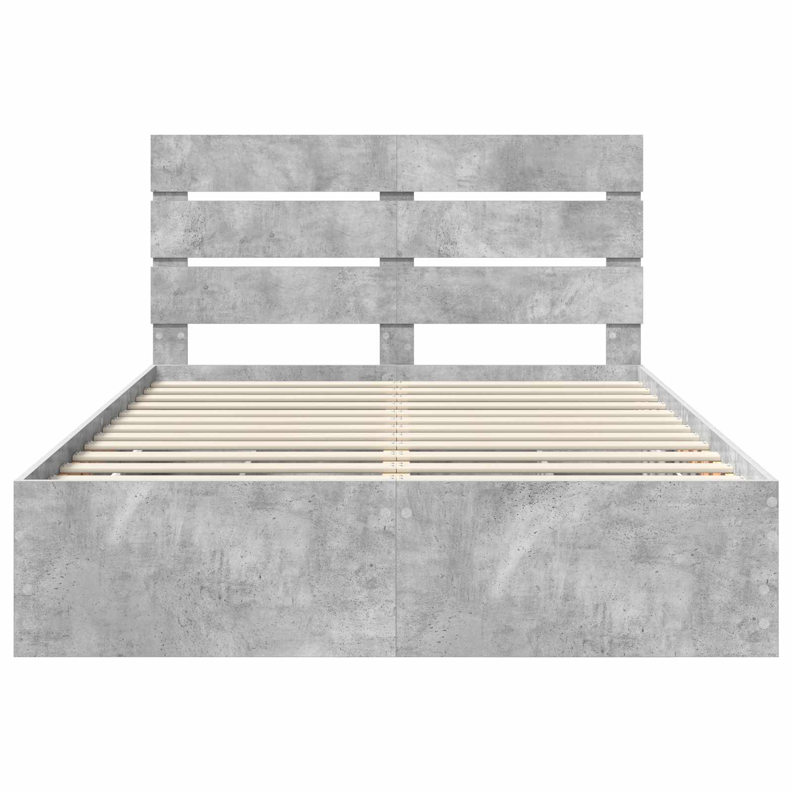 vidaXL Ramka łóżka Betonowy szary 150 x 200 cm Drewno inżynieryjne
