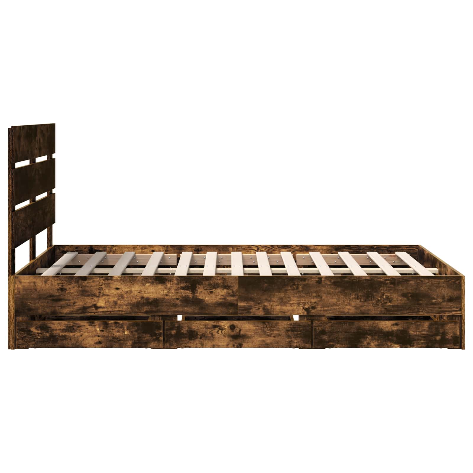 vidaXL Ramka łóżka Dąb wędzony 120 x 200 cm Drewno inżynieryjne