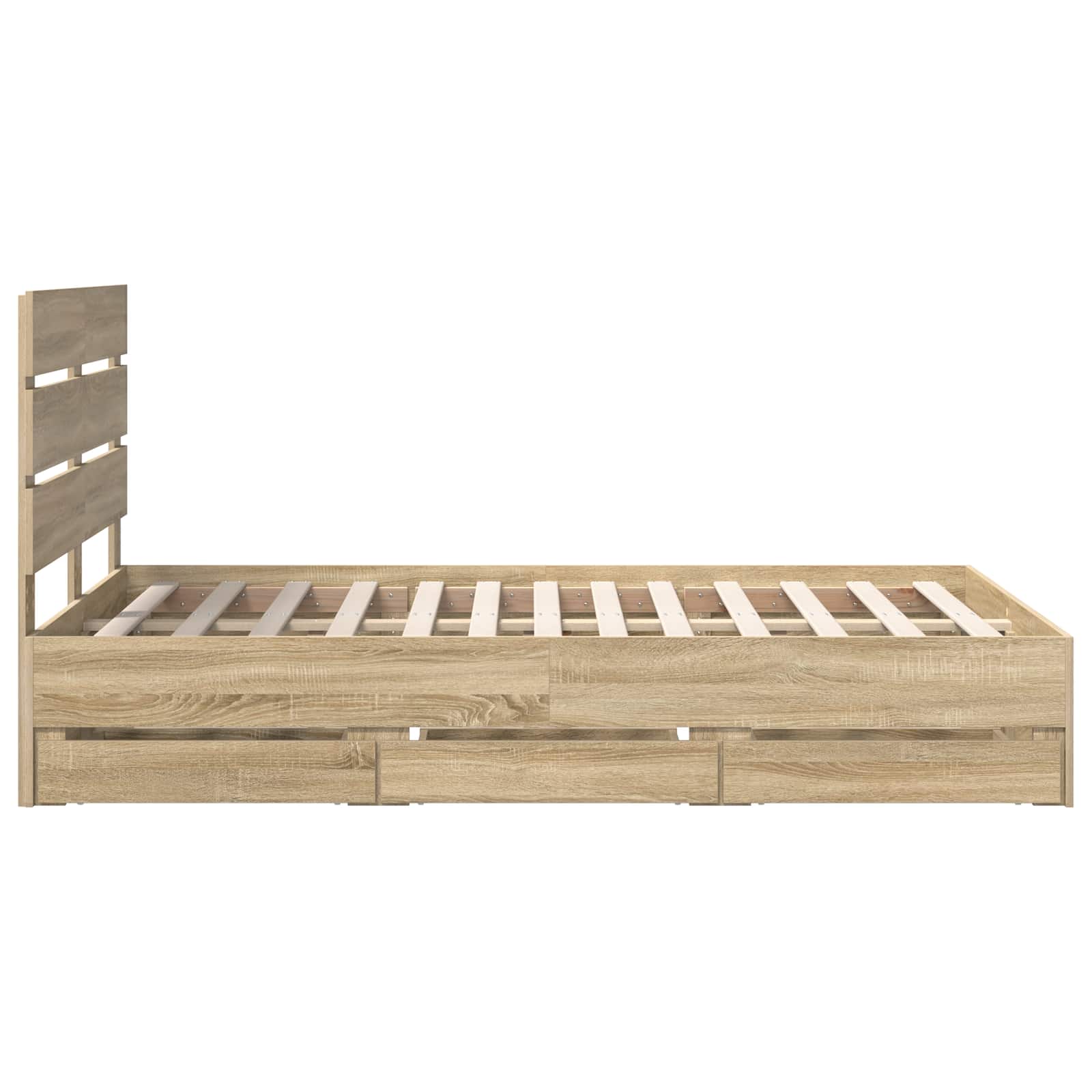 vidaXL Ramka łóżka Dąb Sonoma 120 x 190 cm Drewno inżynieryjne