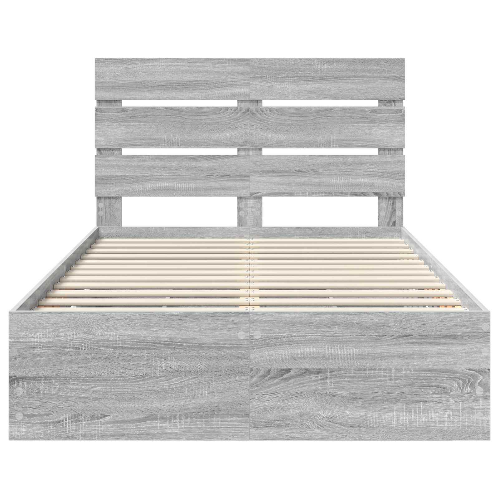 vidaXL Ramka łóżka Szary Sonoma 120 x 190 cm Drewno inżynieryjne