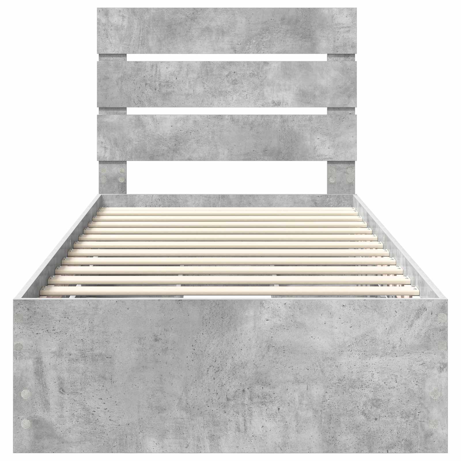 vidaXL Ramka łóżka Betonowy szary 90 x 200 cm Drewno inżynieryjne