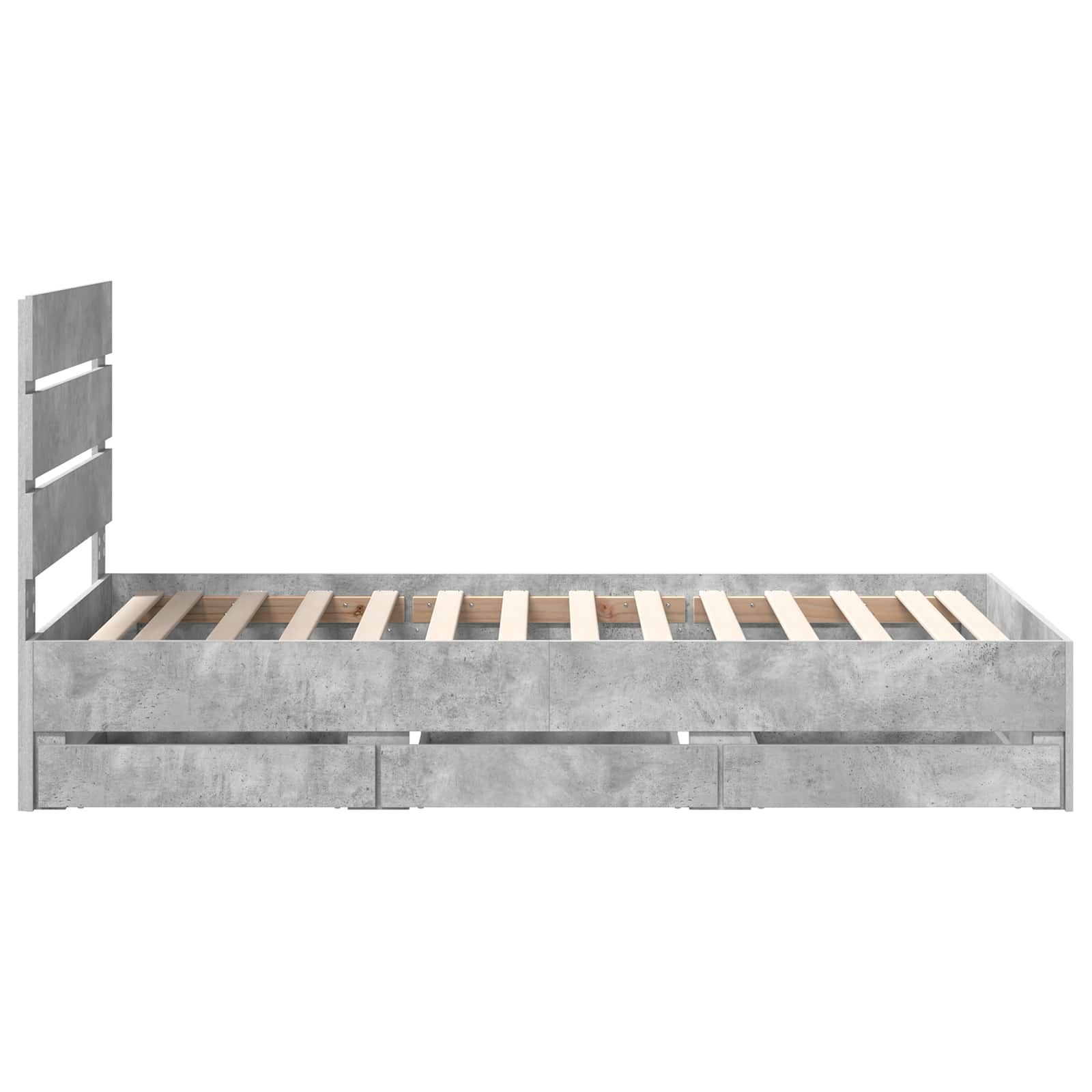 vidaXL Ramka łóżka Betonowy szary 90 x 200 cm Drewno inżynieryjne