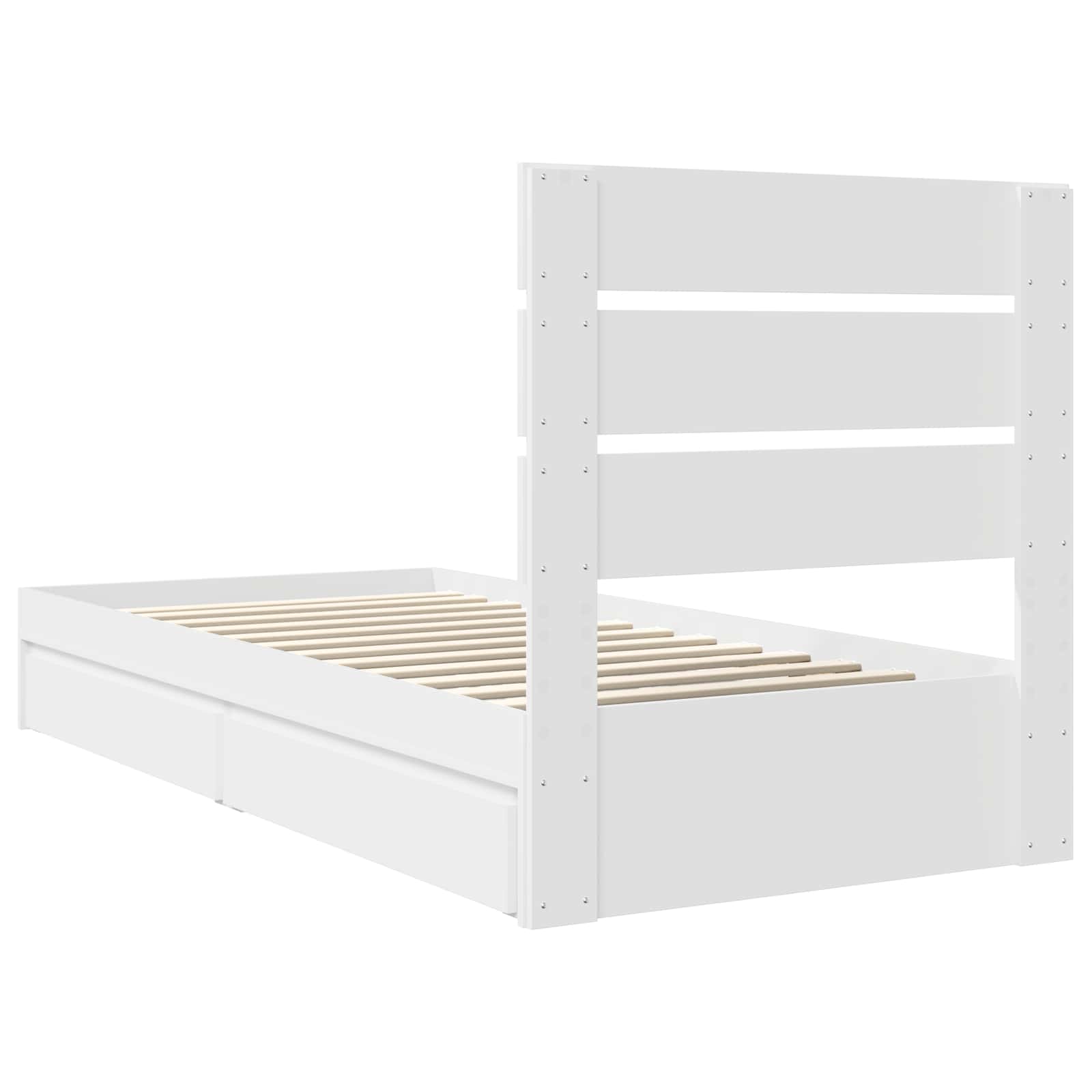 vidaXL Łóżko z miejscem do przechowywania z szufladą Biały 90 x 200 cm