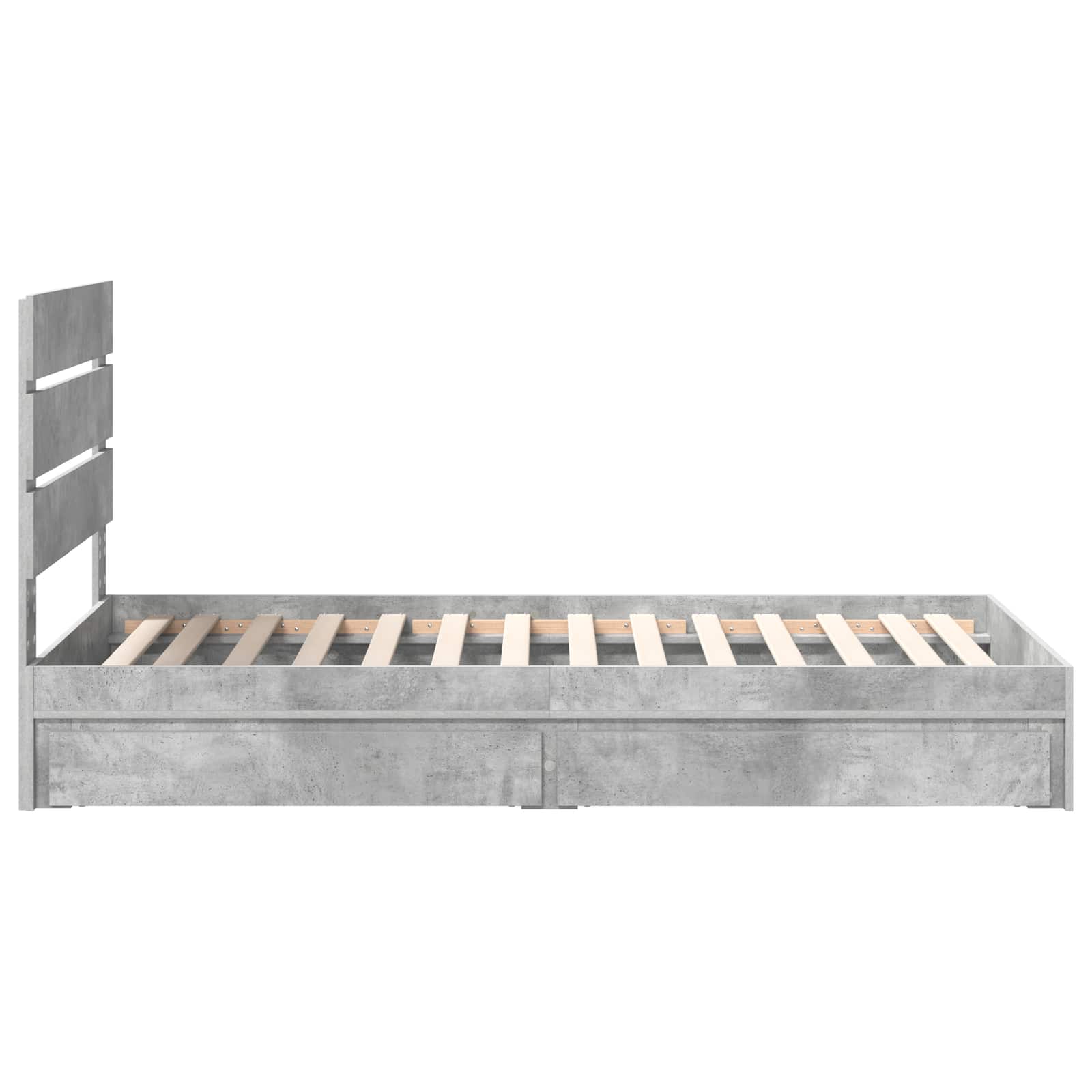 vidaXL Łóżko z miejscem do przechowywania Betonowy szary 70 x 190 cm