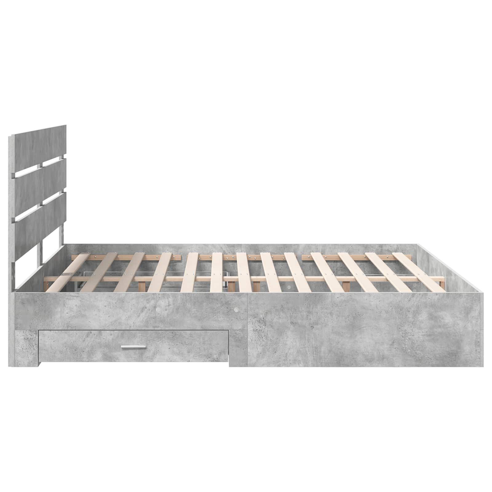 vidaXL Ramka łóżka Betonowy szary 200 x 200 cm Materiał drewnopochodny