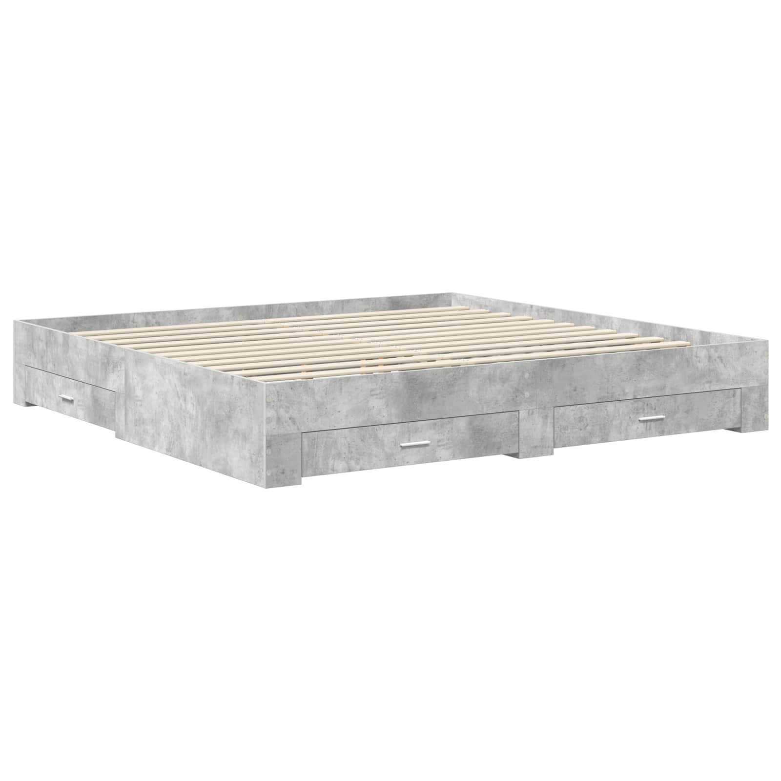 vidaXL Ramka łóżka Dąb wędzony 200 x 200 cm Materiał drewnopochodny