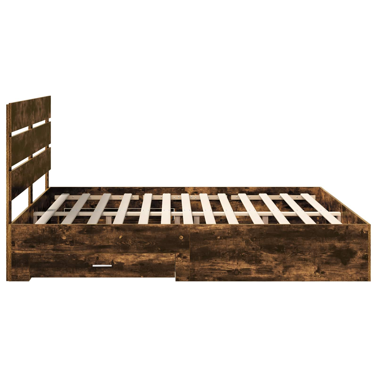 vidaXL Ramka łóżka Dąb wędzony 200 x 200 cm Materiał drewnopochodny