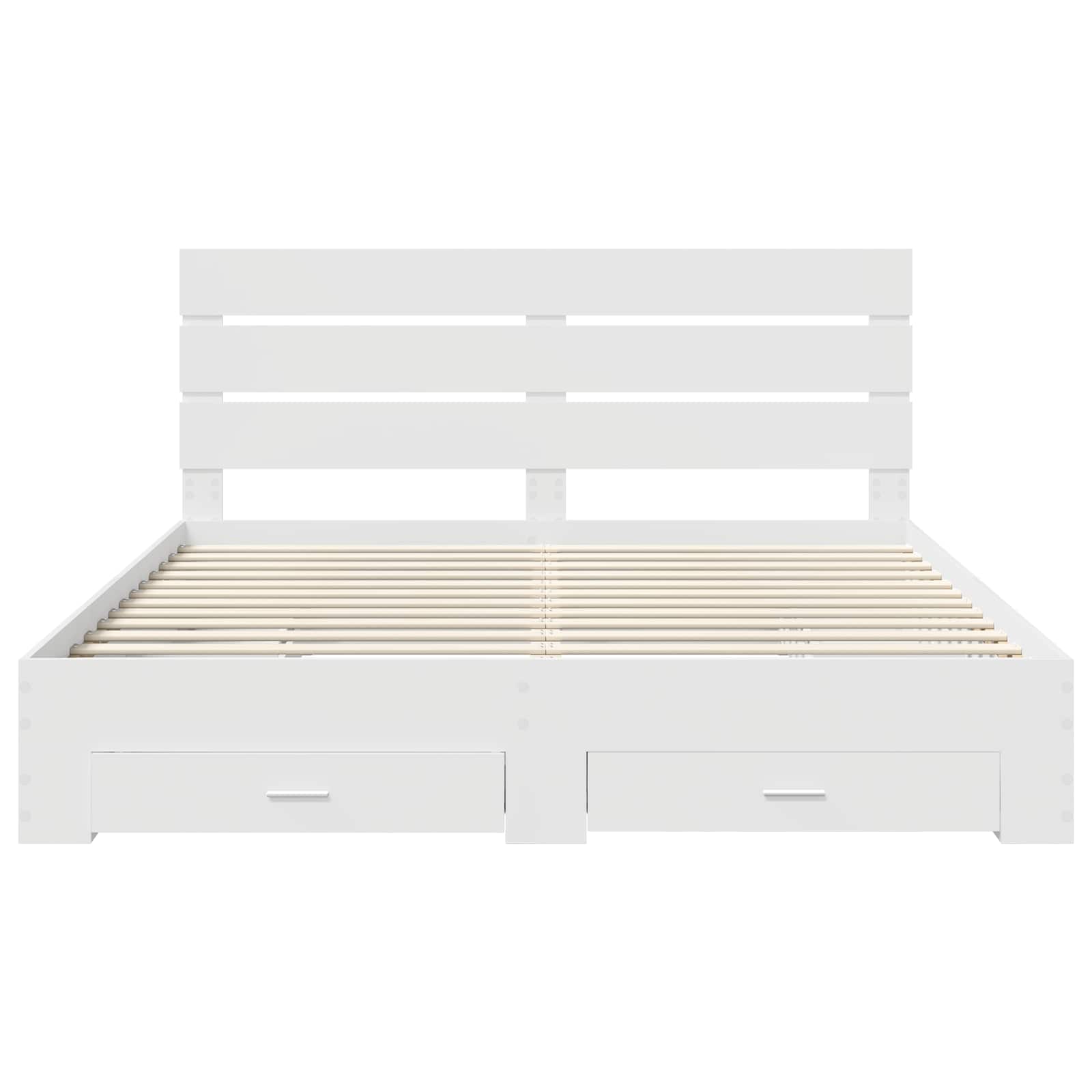 vidaXL Ramka łóżka Biały 180 x 200 cm Materiał drewnopochodny