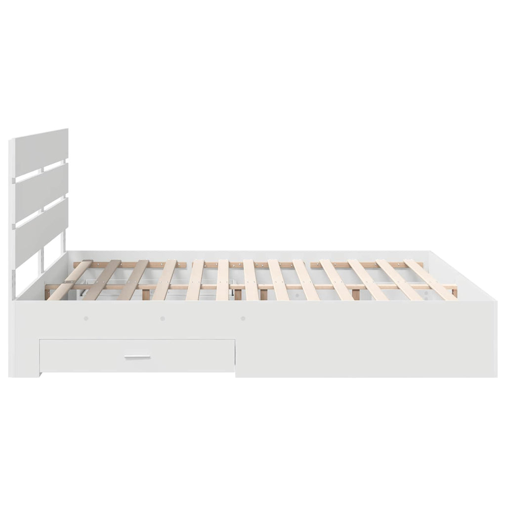 vidaXL Ramka łóżka Biały 180 x 200 cm Materiał drewnopochodny