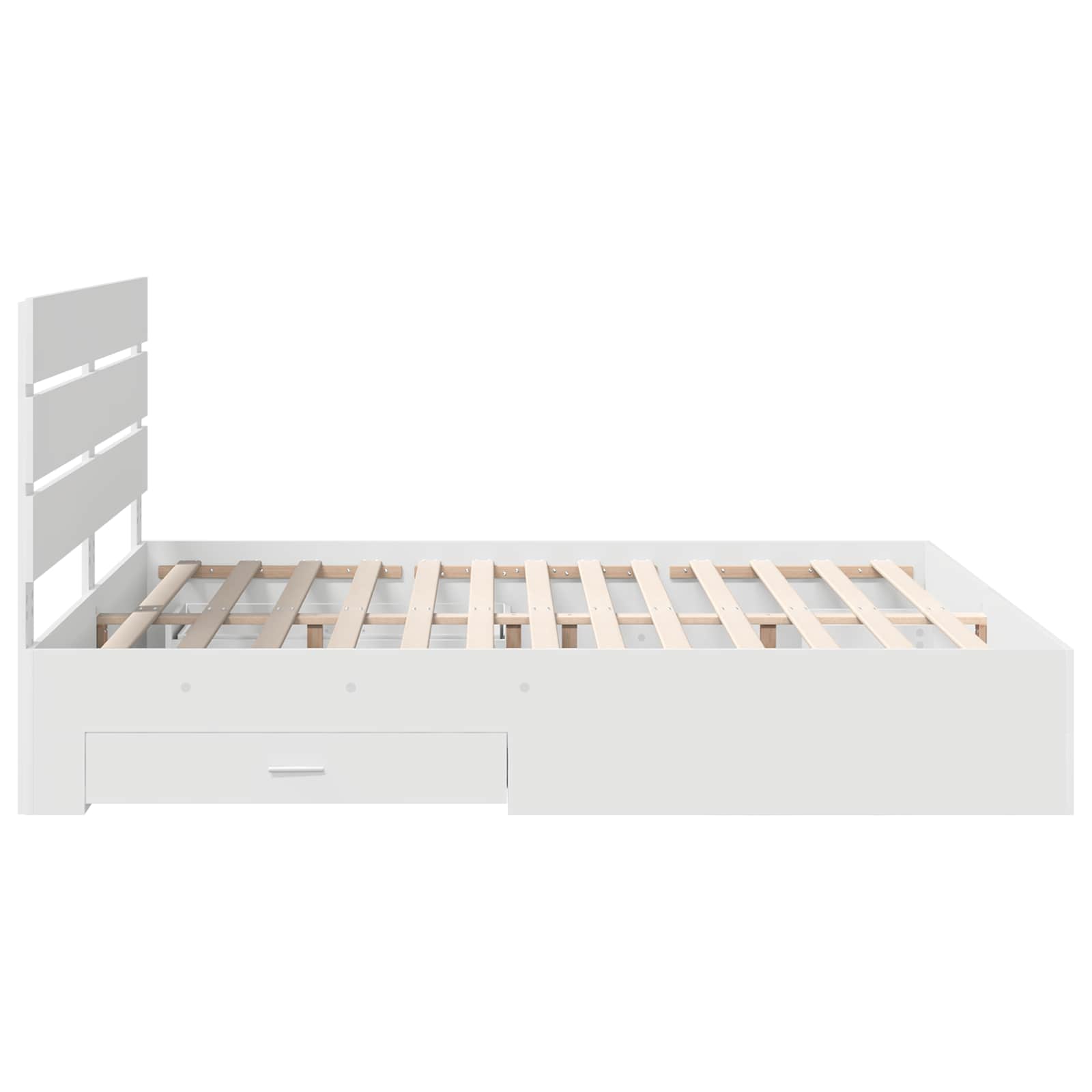 vidaXL Ramka łóżka Biały 180 x 200 cm Materiał drewnopochodny