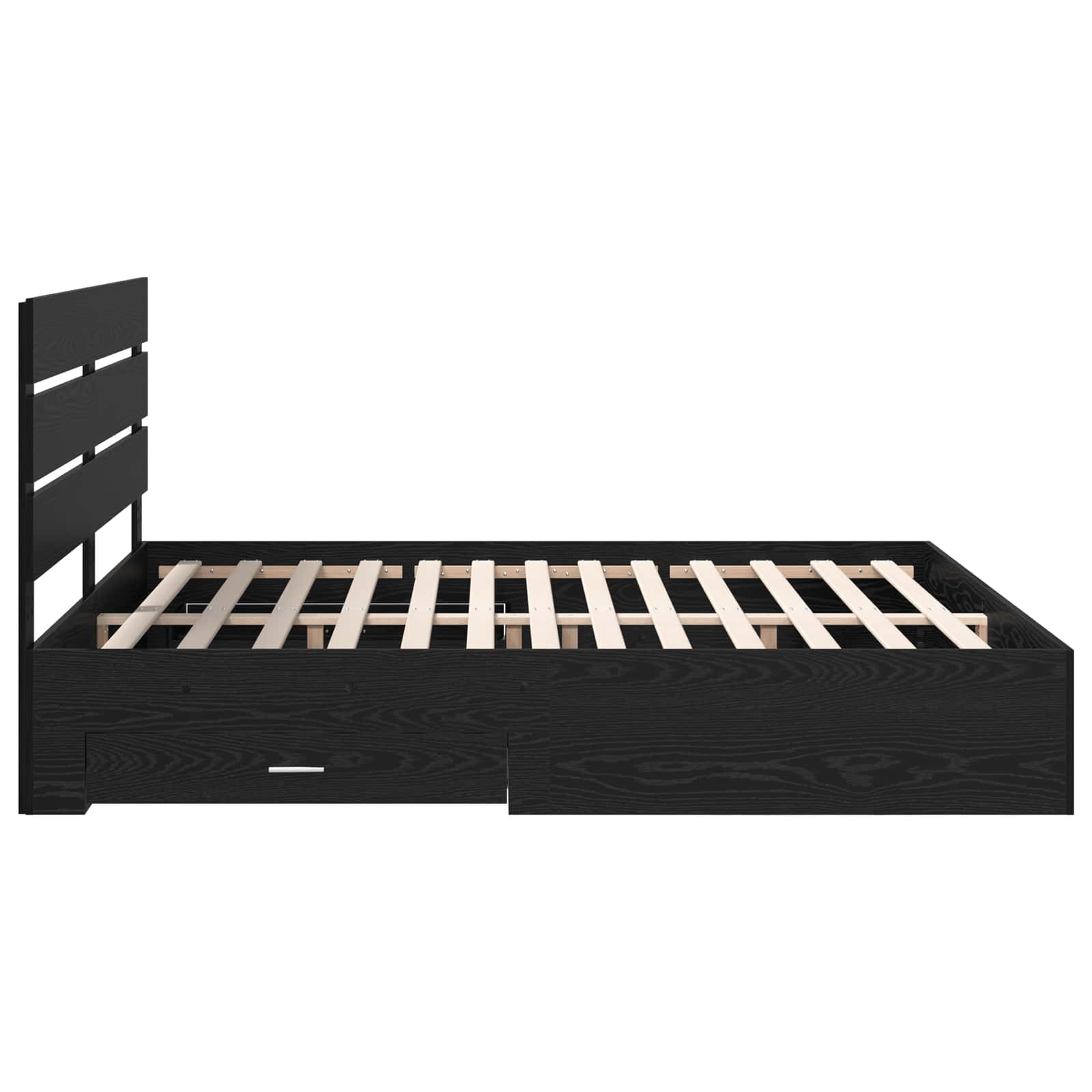 vidaXL Ramka łóżka Czarny Dąb 180 x 200 cm Materiał drewnopochodny