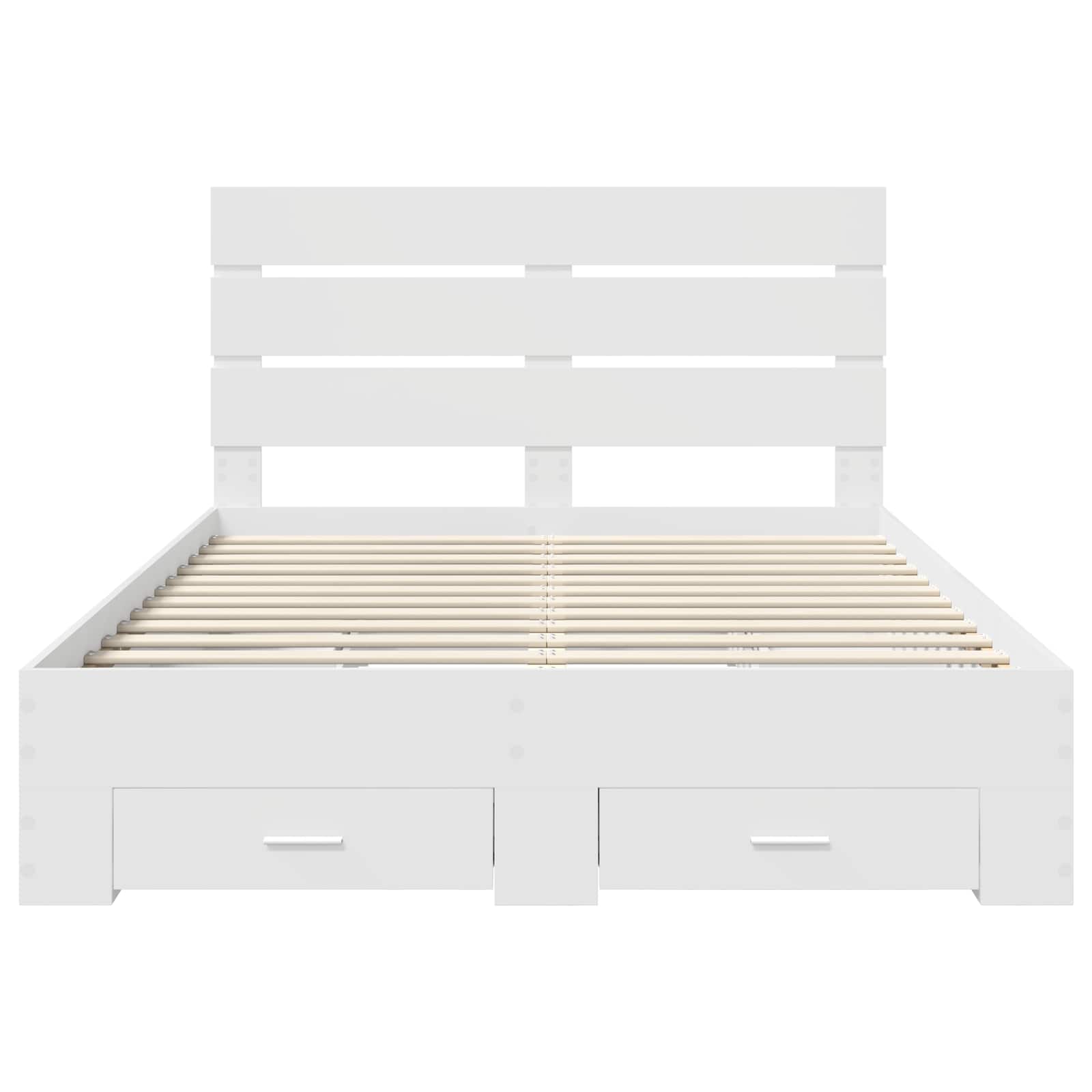 vidaXL Ramka łóżka Biały 160 x 200 cm Materiał drewnopochodny
