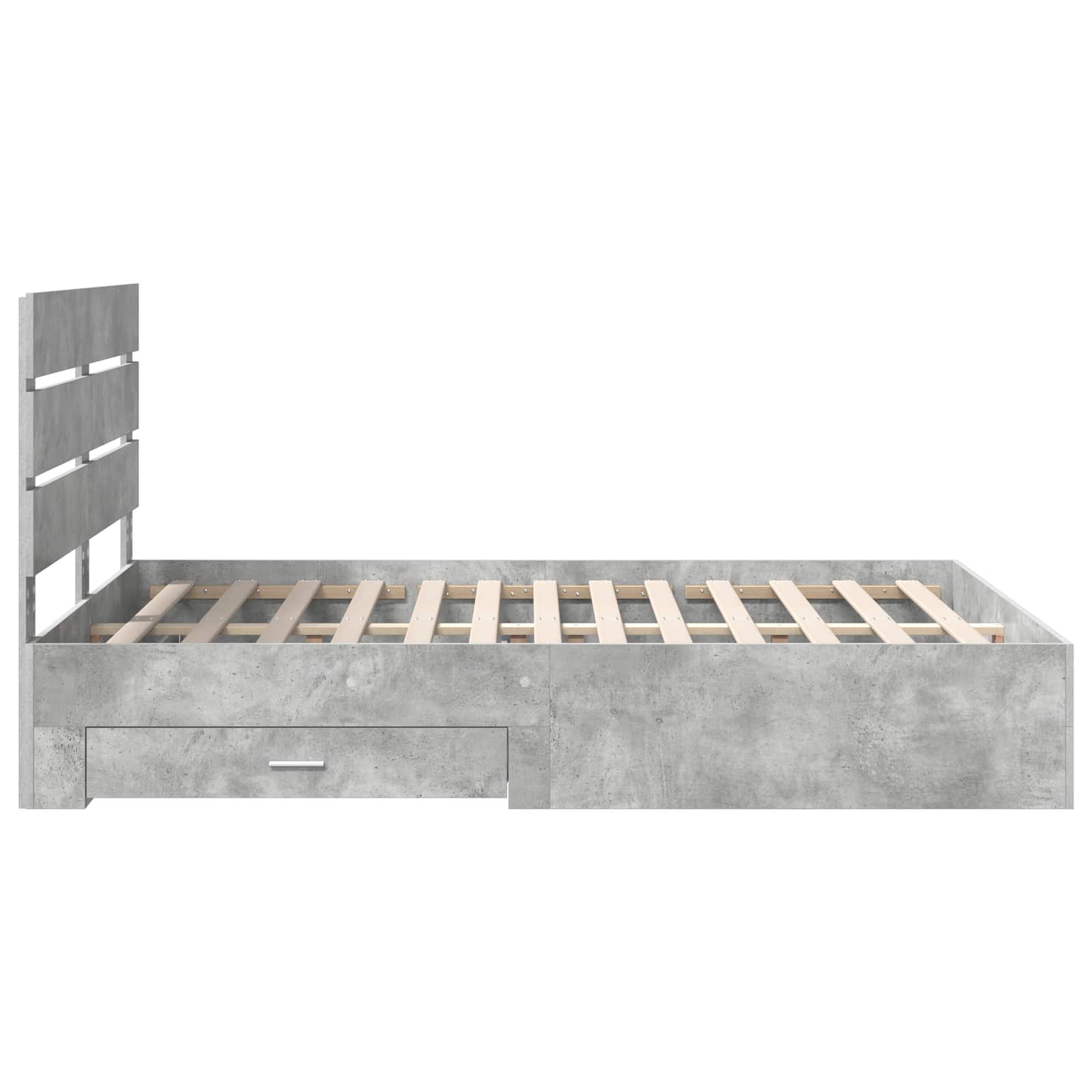 vidaXL Ramka łóżka Betonowy szary 160 x 200 cm Materiał drewnopochodny