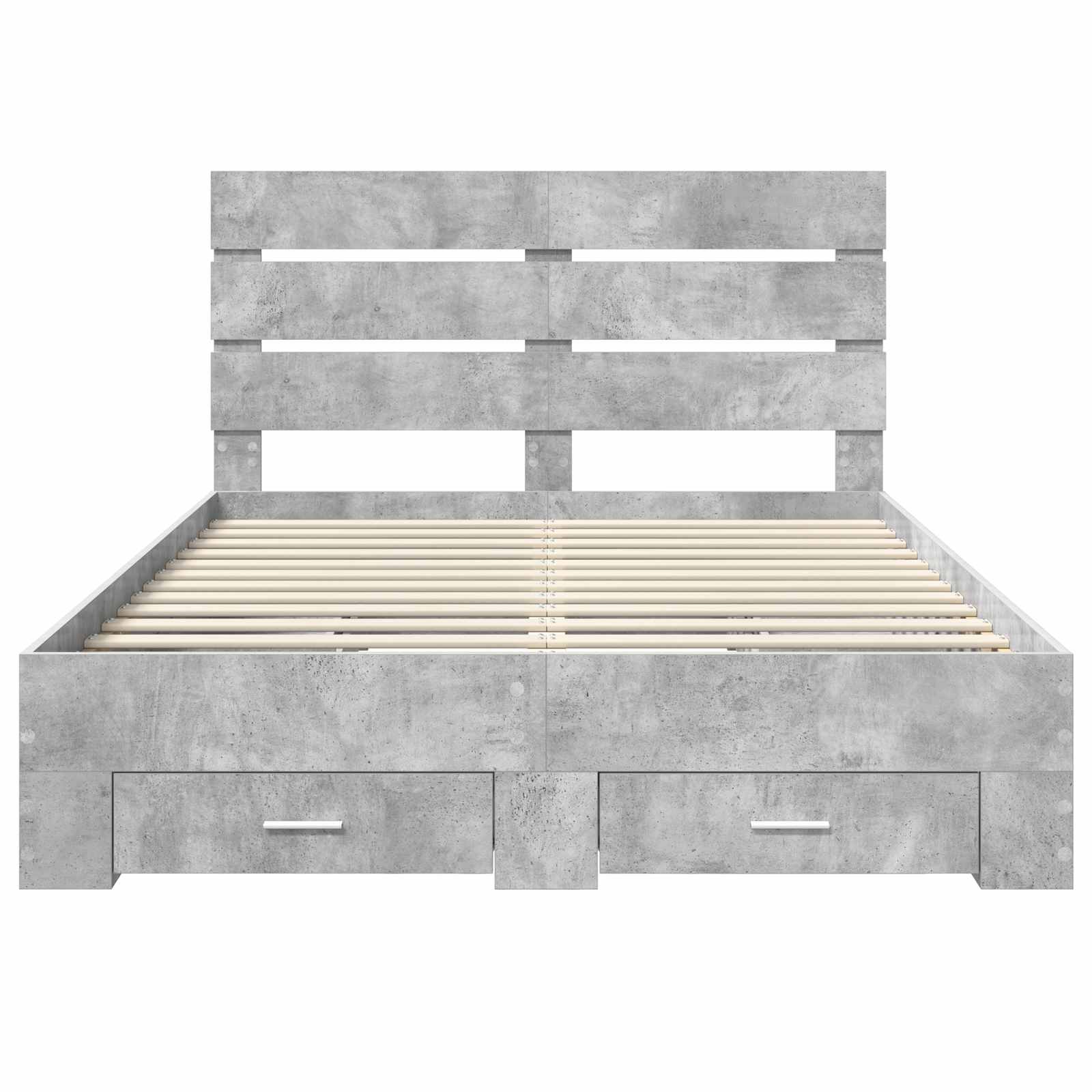 vidaXL Ramka łóżka Betonowy szary 150 x 200 cm Materiał drewnopochodny