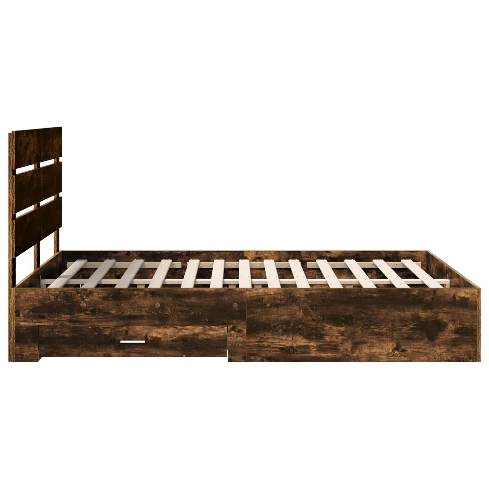 vidaXL Ramka łóżka Dąb wędzony 150 x 200 cm Materiał drewnopochodny