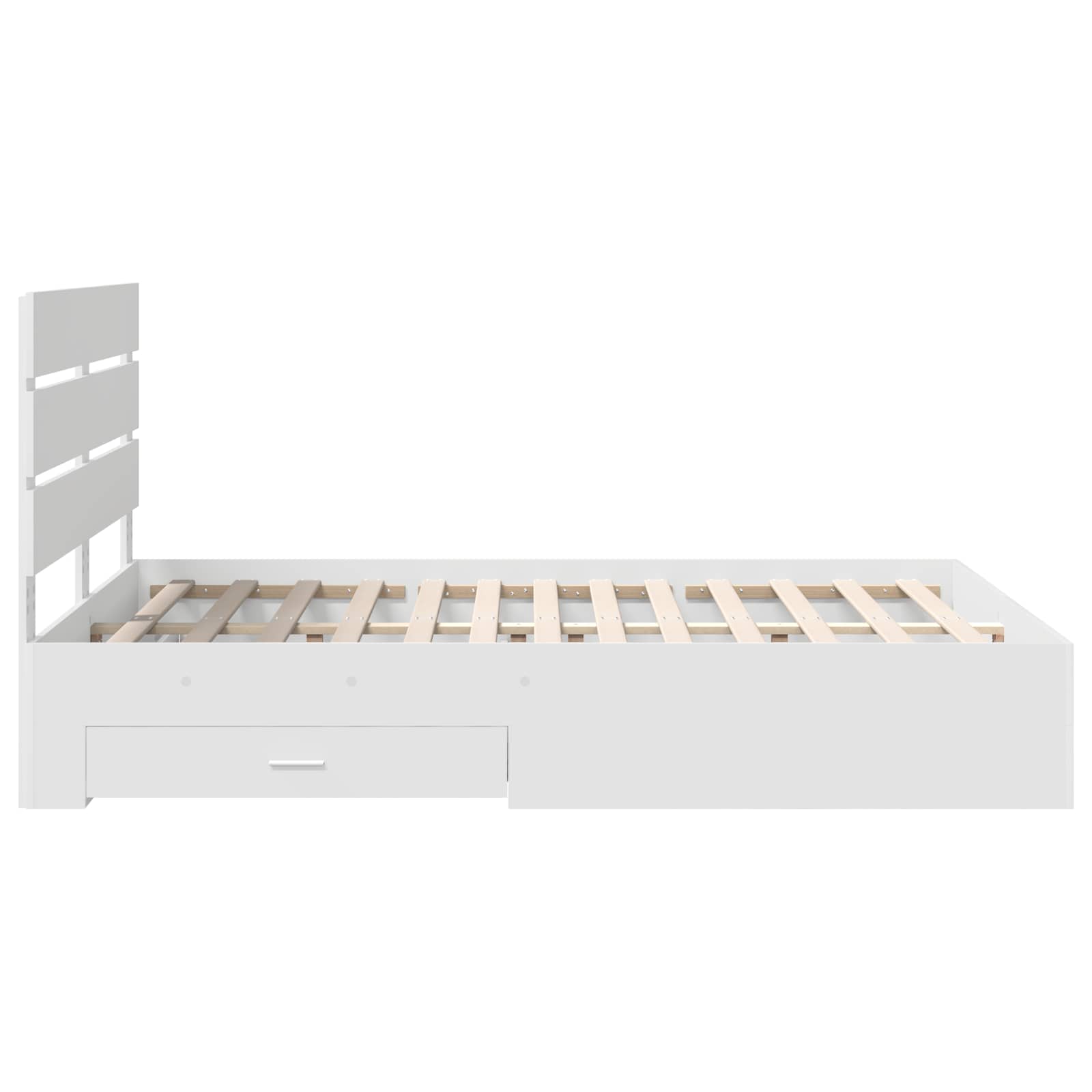 vidaXL Ramka łóżka Biały 140 x 190 cm Materiał drewnopochodny