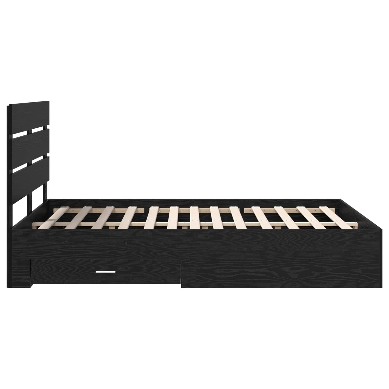 vidaXL Ramka łóżka Czarny Dąb Materiał drewnopochodny