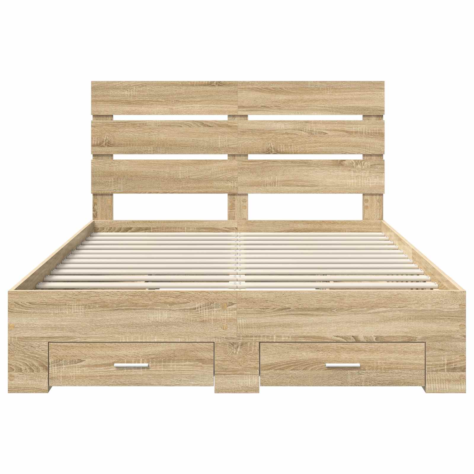 vidaXL Ramka łóżka Dąb Sonoma 140 x 190 cm Materiał drewnopochodny