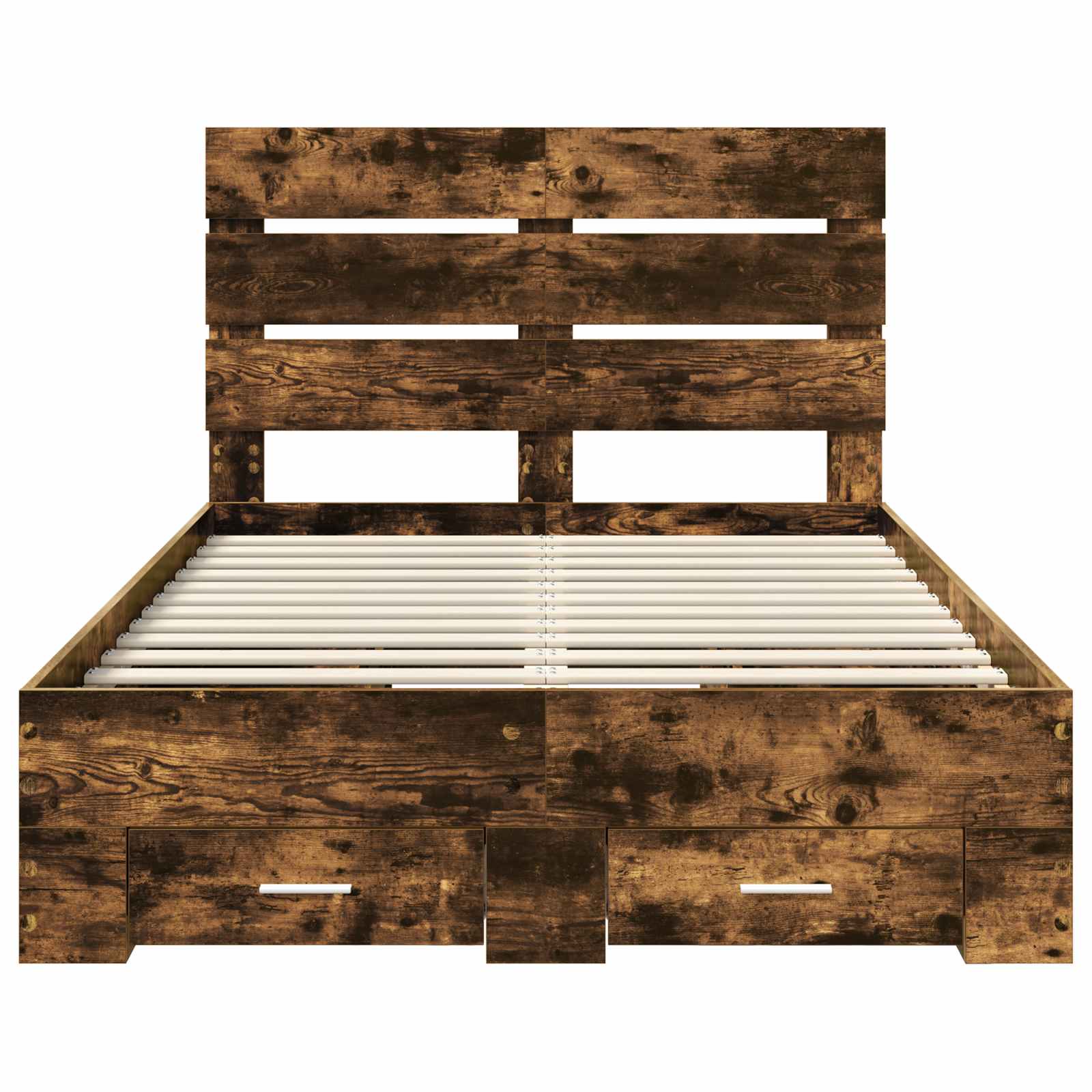 vidaXL Ramka łóżka Dąb wędzony 120 x 200 cm Materiał drewnopochodny