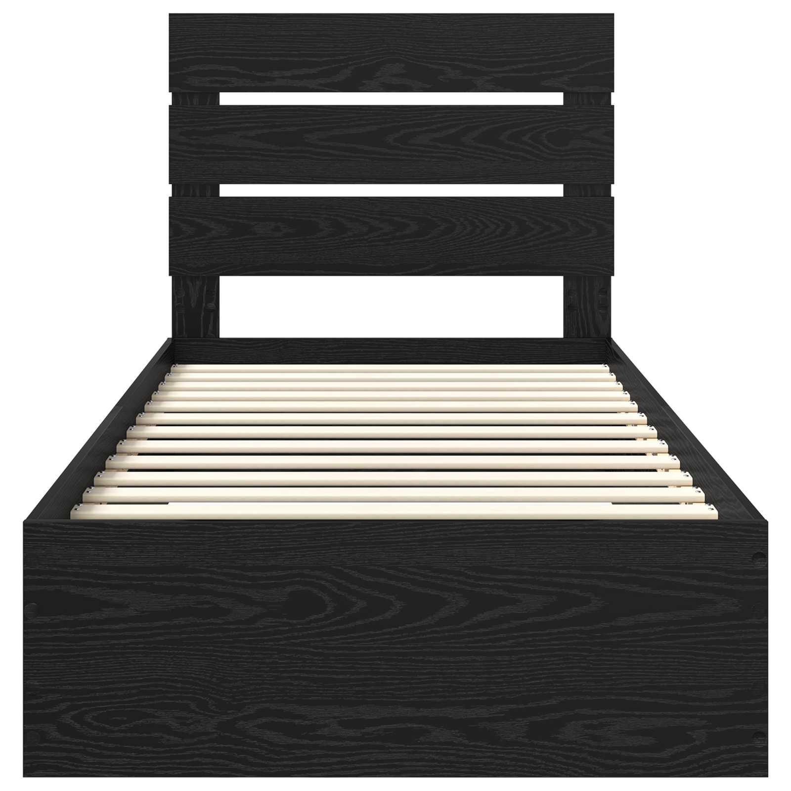 vidaXL Ramka łóżka Czarny Dąb 100 x 200 cm Materiał drewnopochodny