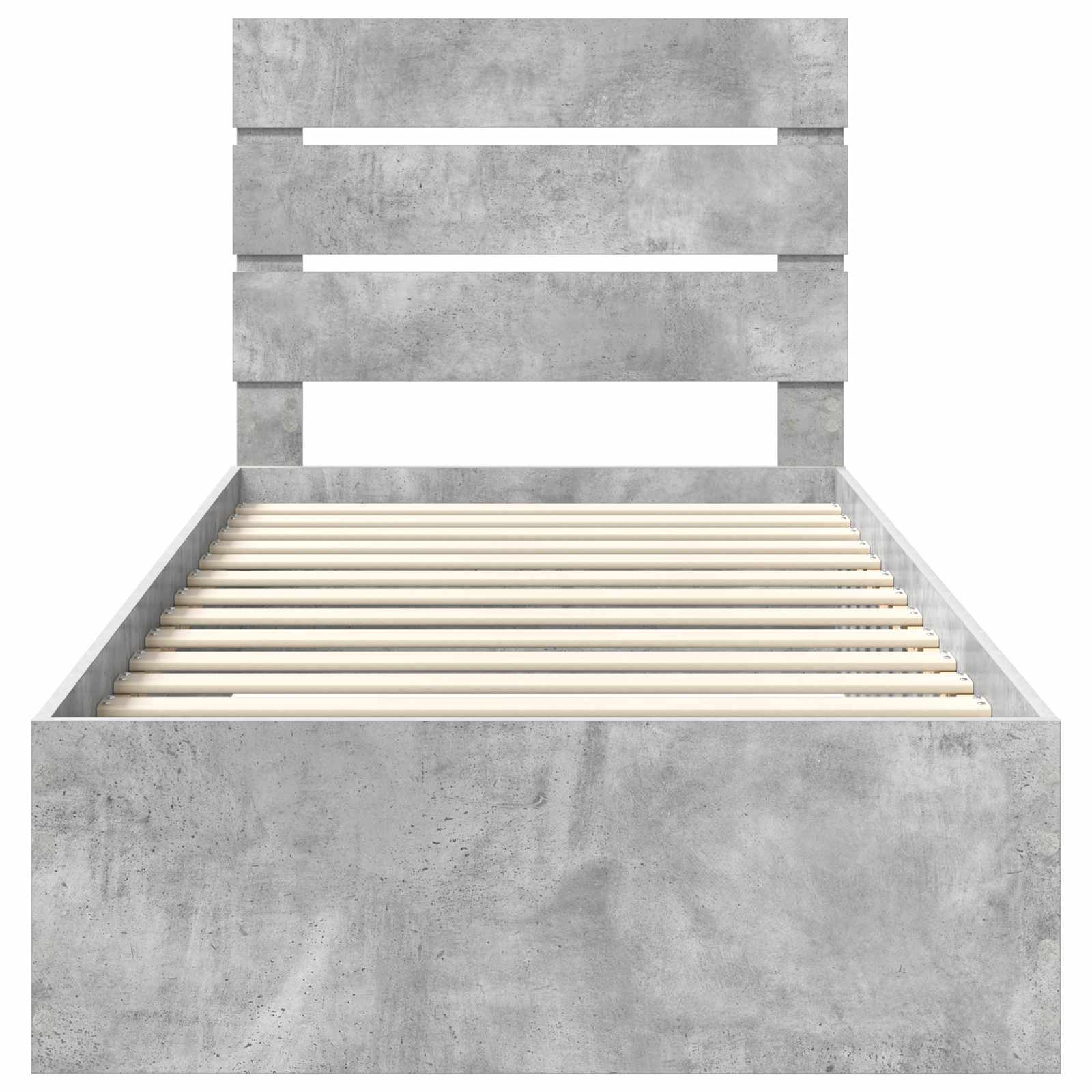 vidaXL Ramka łóżka Betonowy szary 100 x 200 cm Materiał drewnopochodny
